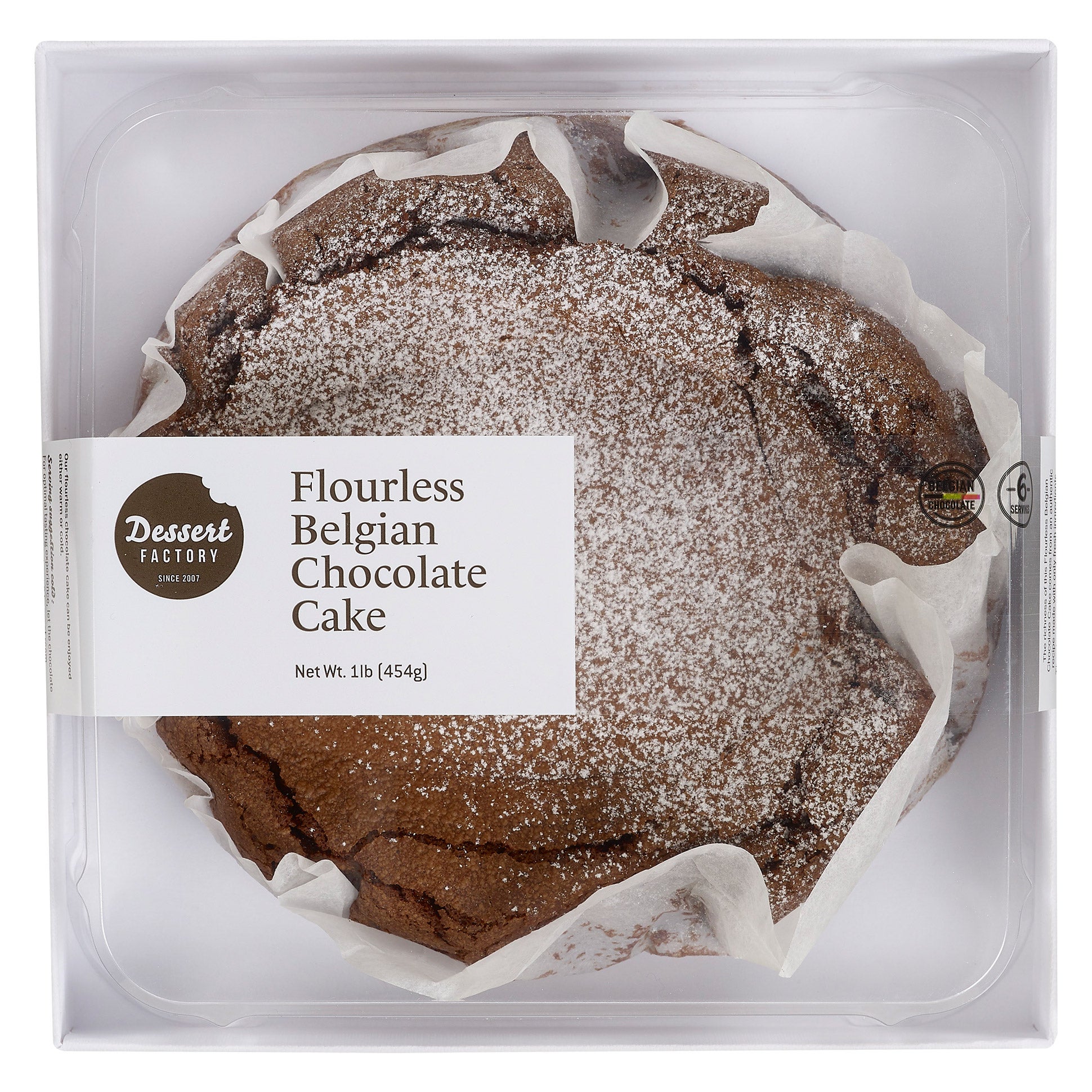 DESSERT FACTORY BELGIAN CHOCOLATE CAKE 16 OUNCE PACKAGE - Image 1