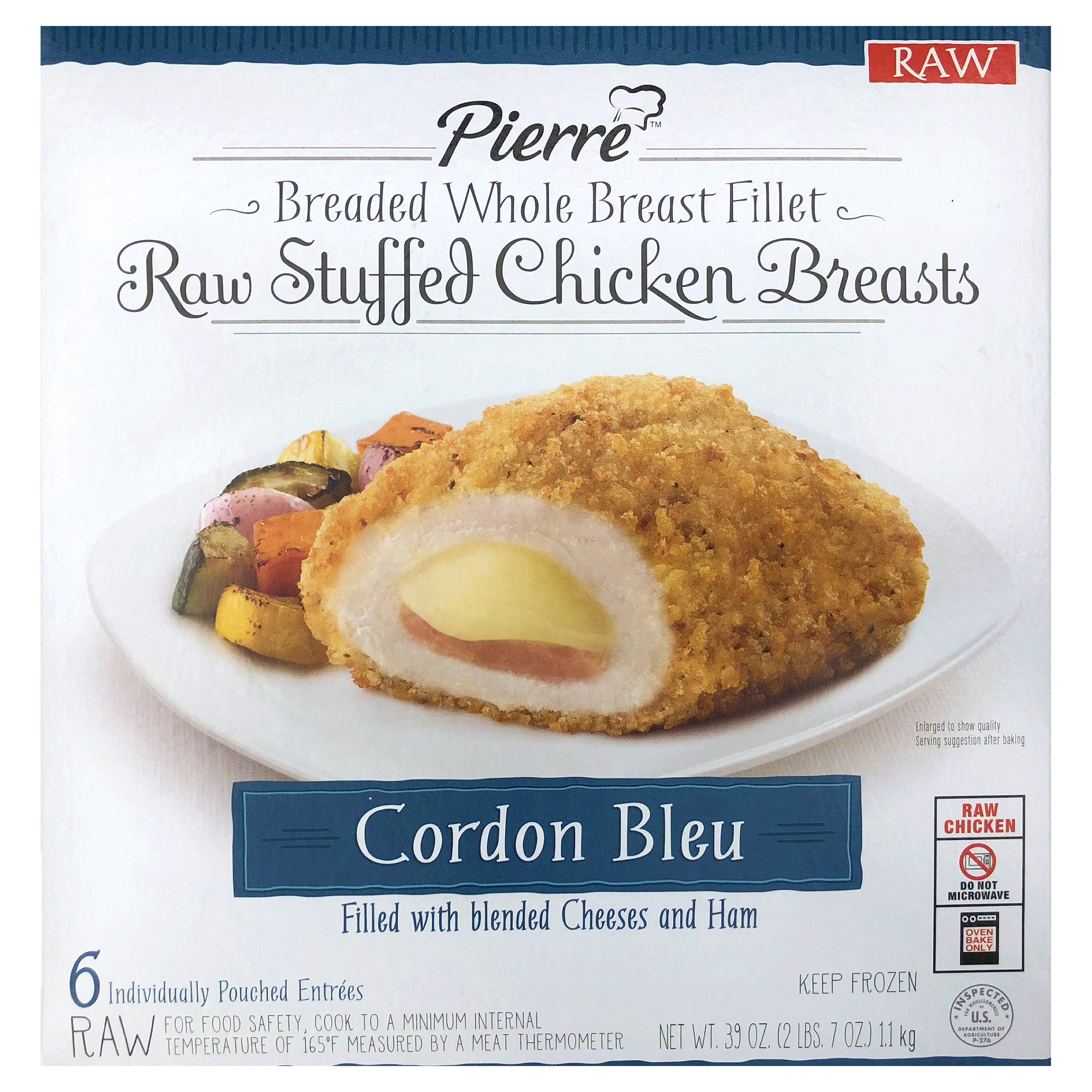 PIERRE CHICKEN CORDON BLEU 6 COUNT BOX