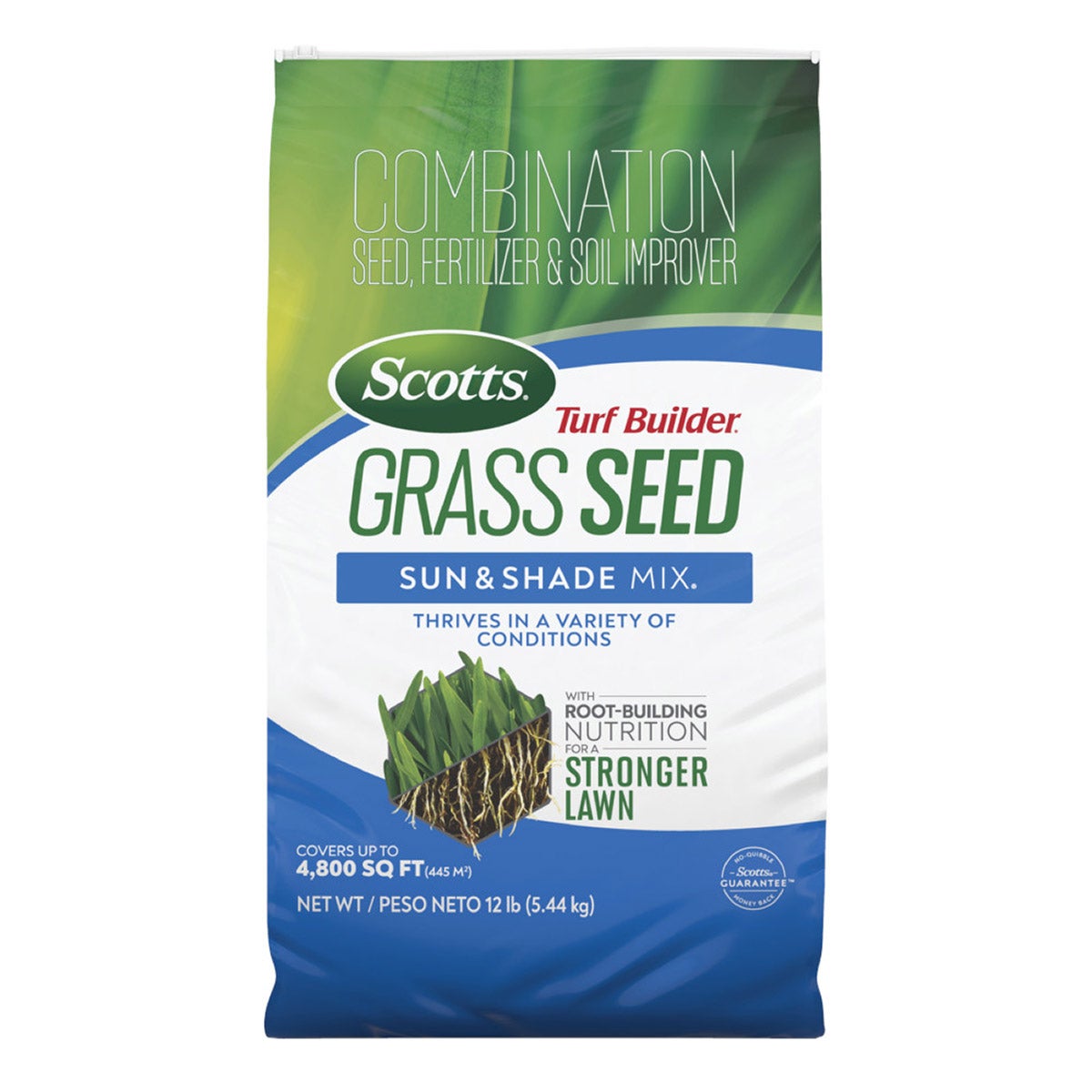 SCOTTS TURF BUILDER SUN & SHADE GRASS SEED 12 LBS - Image 1