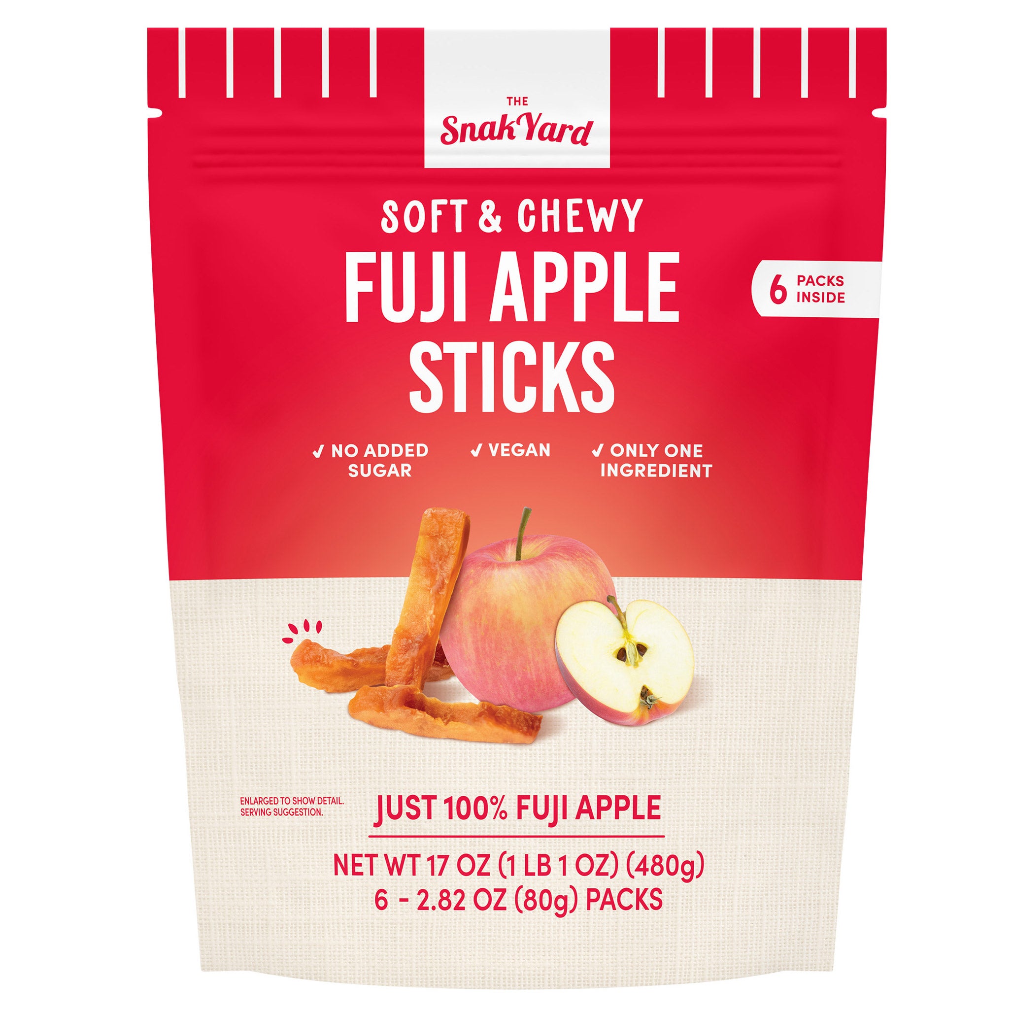THE SNAKYARD FUJI APPLE STICKS 6/2.8 OZ