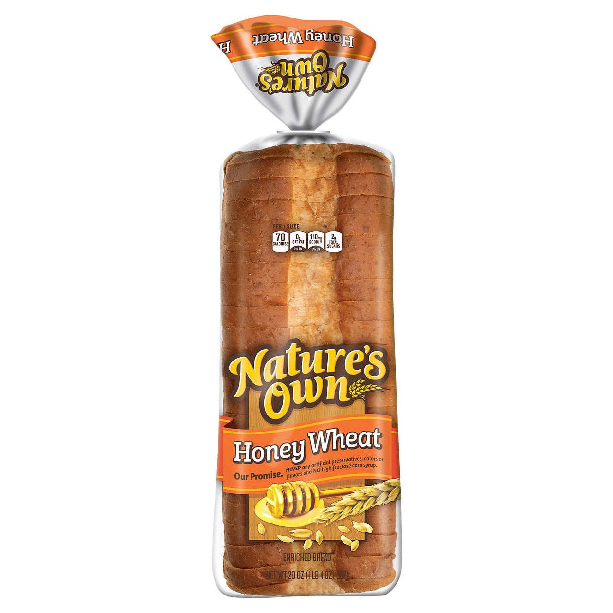 NATURE'S OWN HONEY WHEAT BREAD 20 OZ. SINGLE LOAF