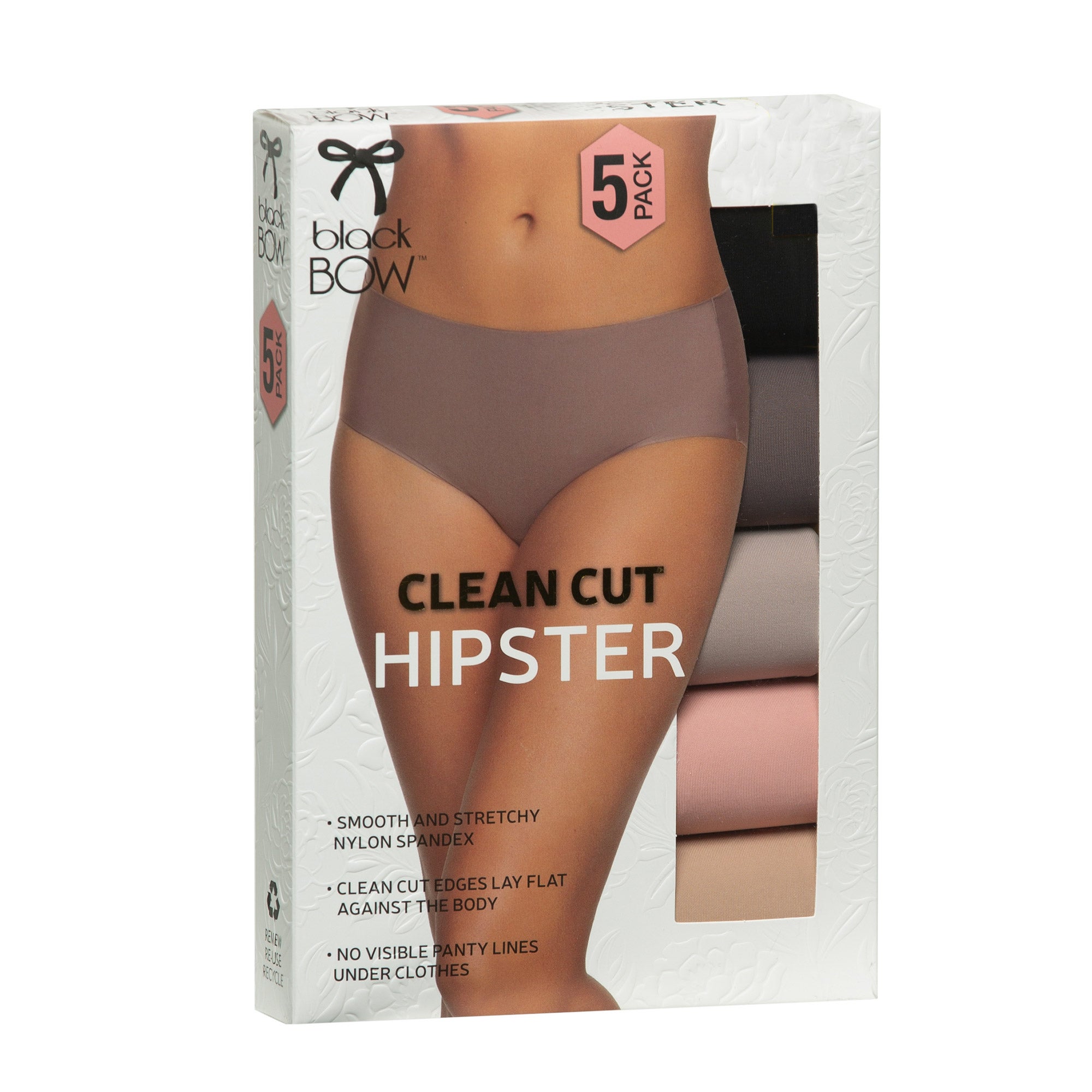 BLACK BOW WOMEN'S HIPSTER 5PK