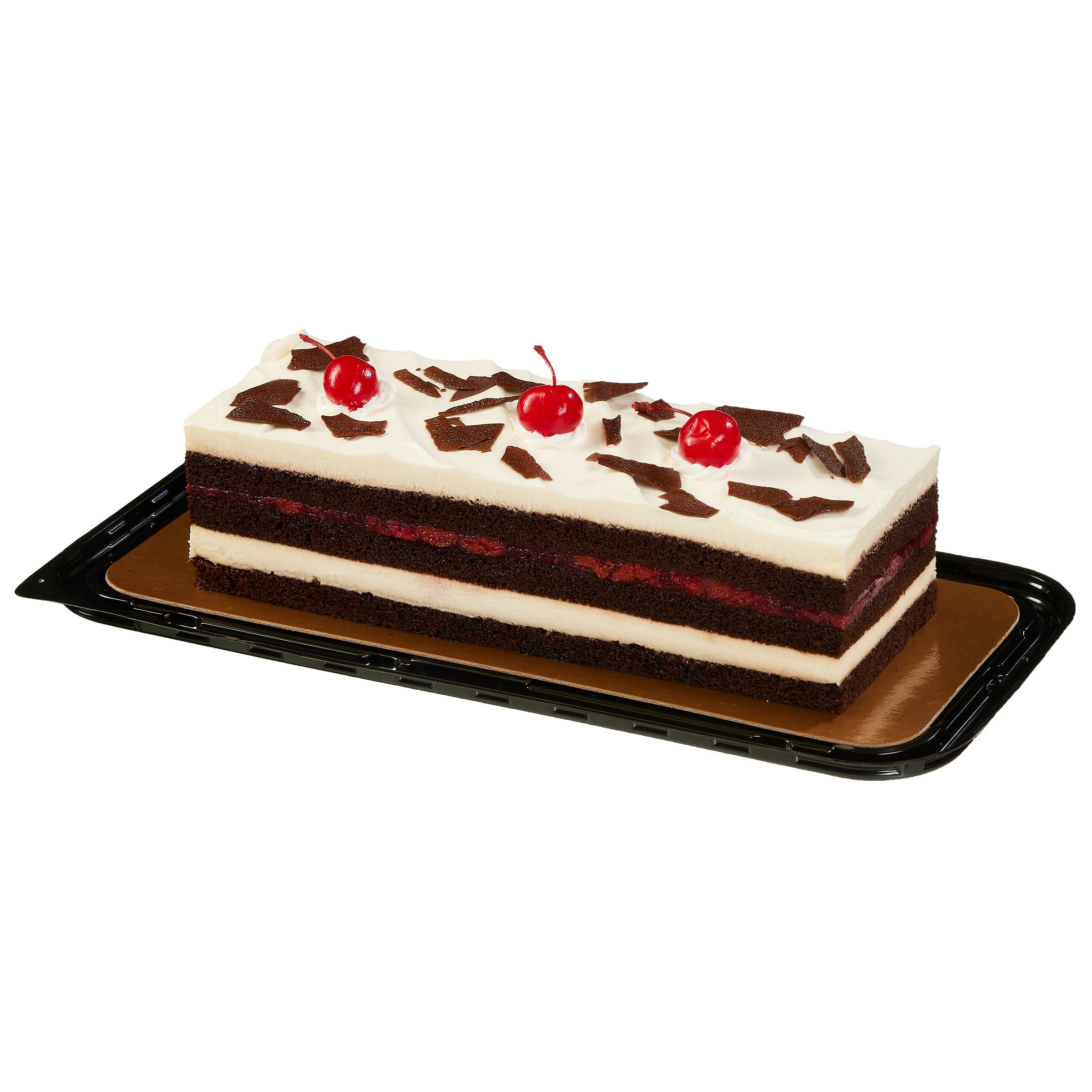BLACK FOREST BAR CAKE W/ MARASCHINO CHERRIES