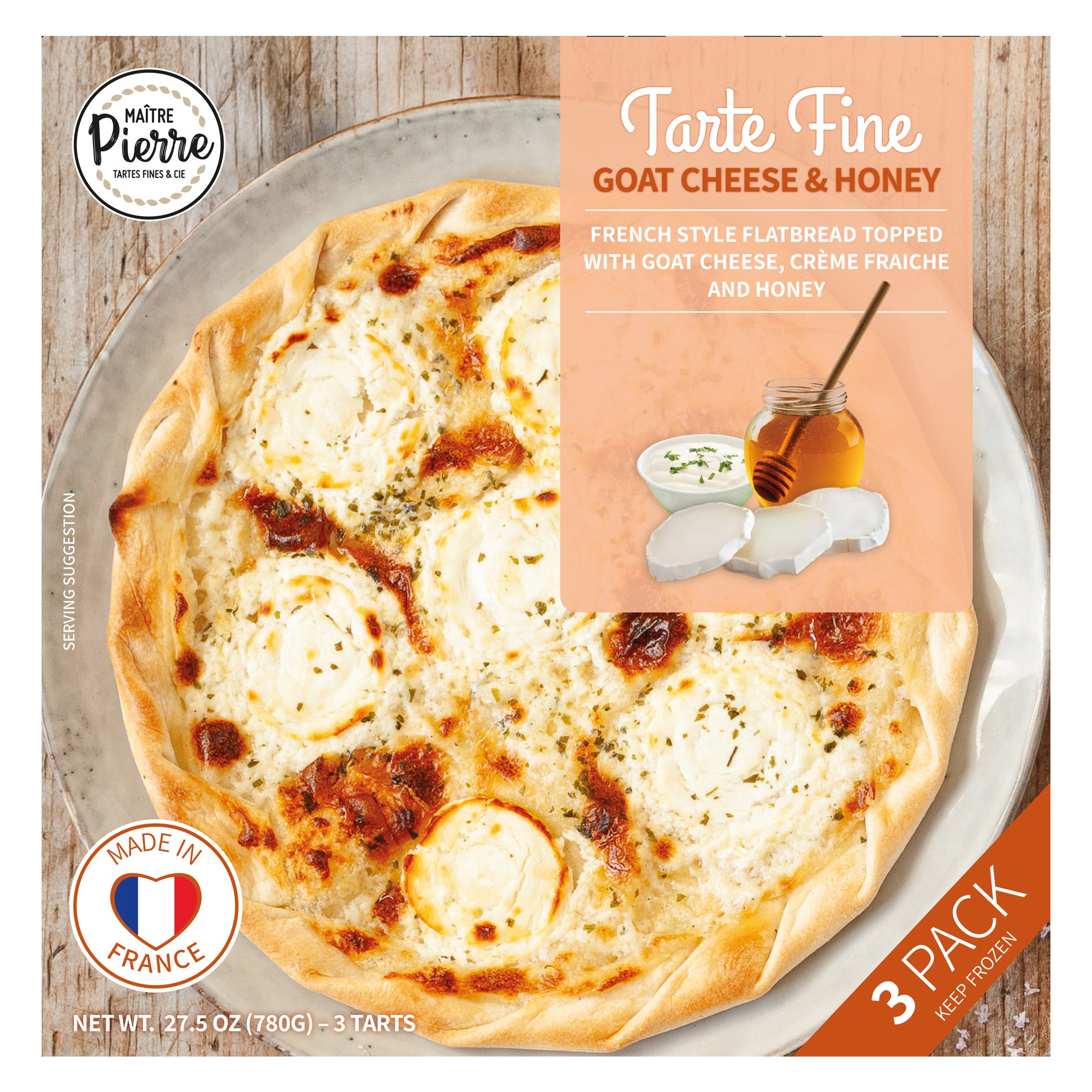 MAITRE PIERRE GOAT CHEESE & HONEY TARTS 27.5 OZ