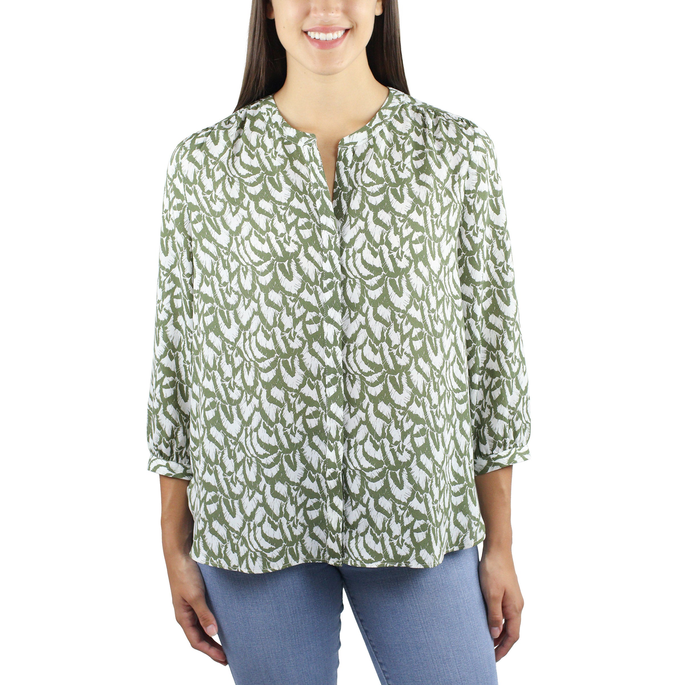 JACHS GIRLFRIEND LADIES' 3/4 SLEEVE BLOUSE - Image 1