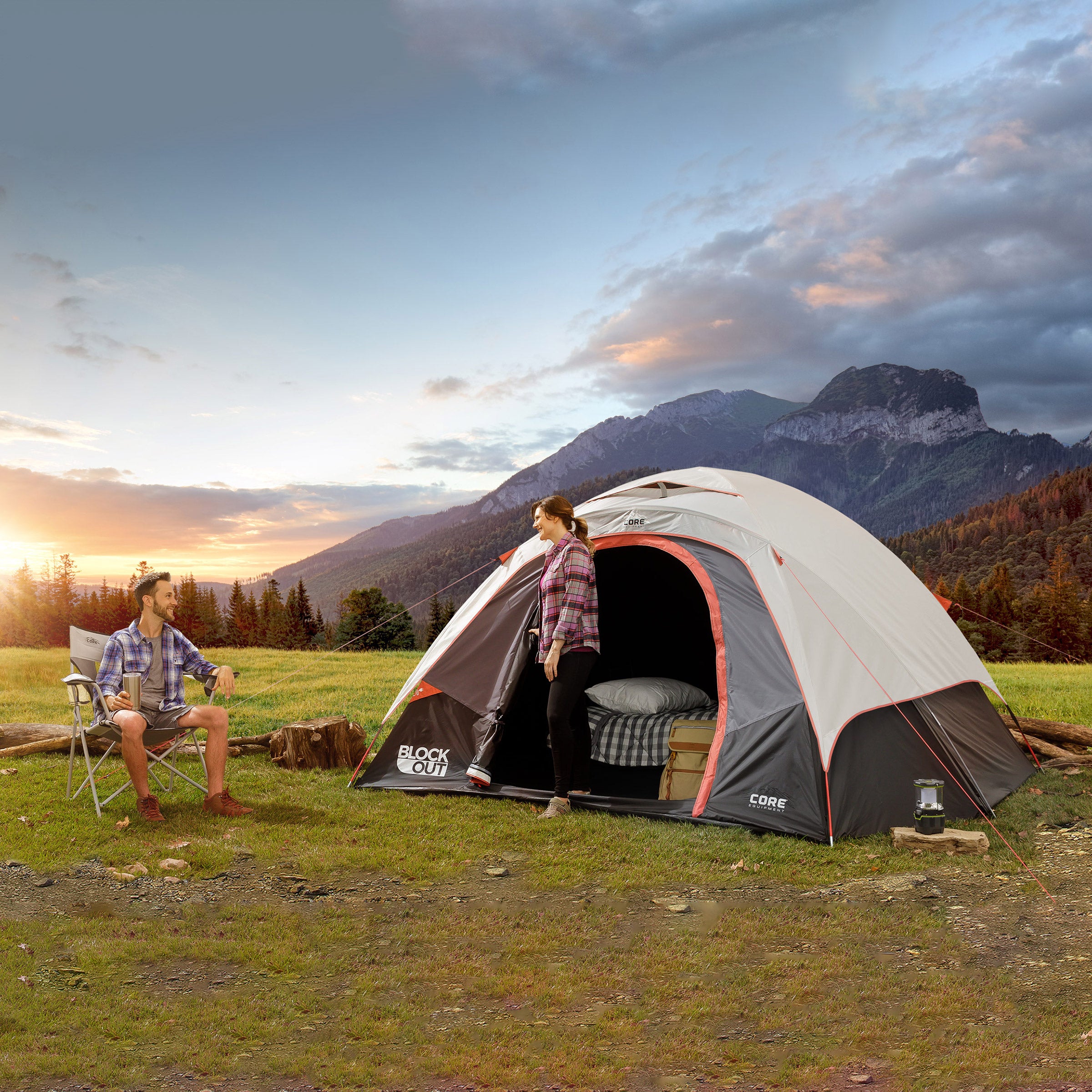 CORE 6P HALF RAINFLY BLOCKOUT DOME TENT