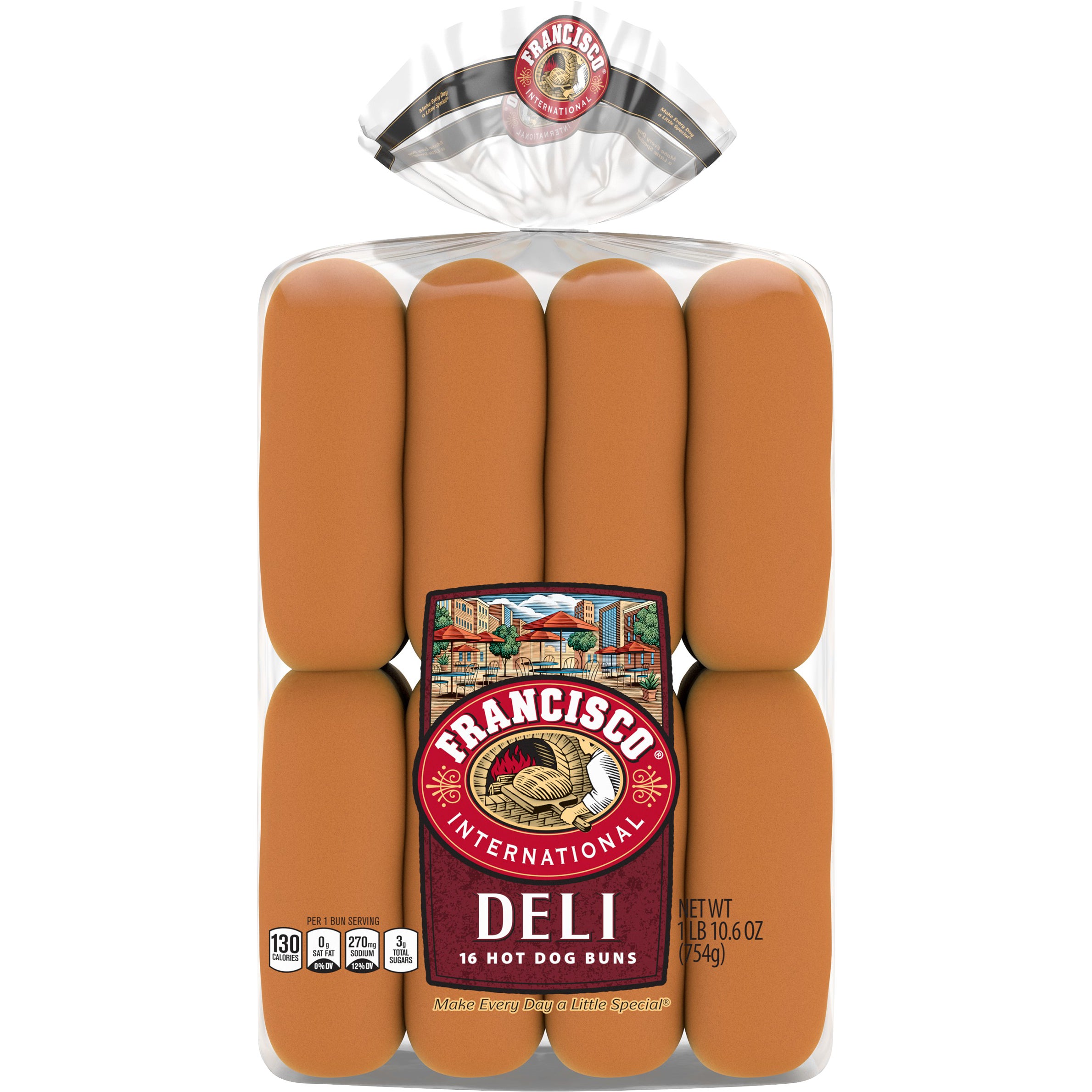 FRANCISCO DELI HOT DOG BUNS 16 CT - Image 1