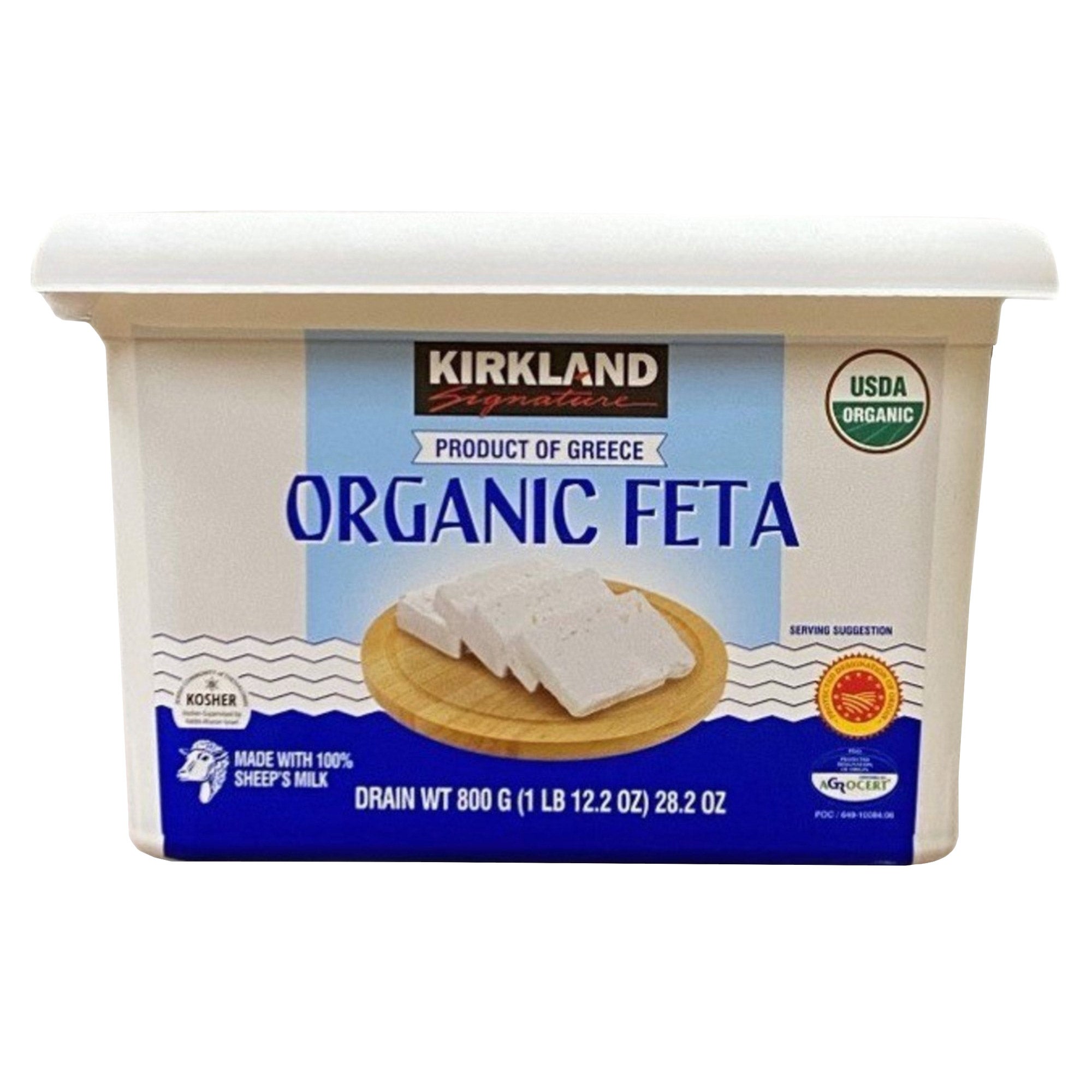 KIRKLAND SIGNATURE ORGANIC GREEK FETA 28.2 OZ (1.76 LBS)