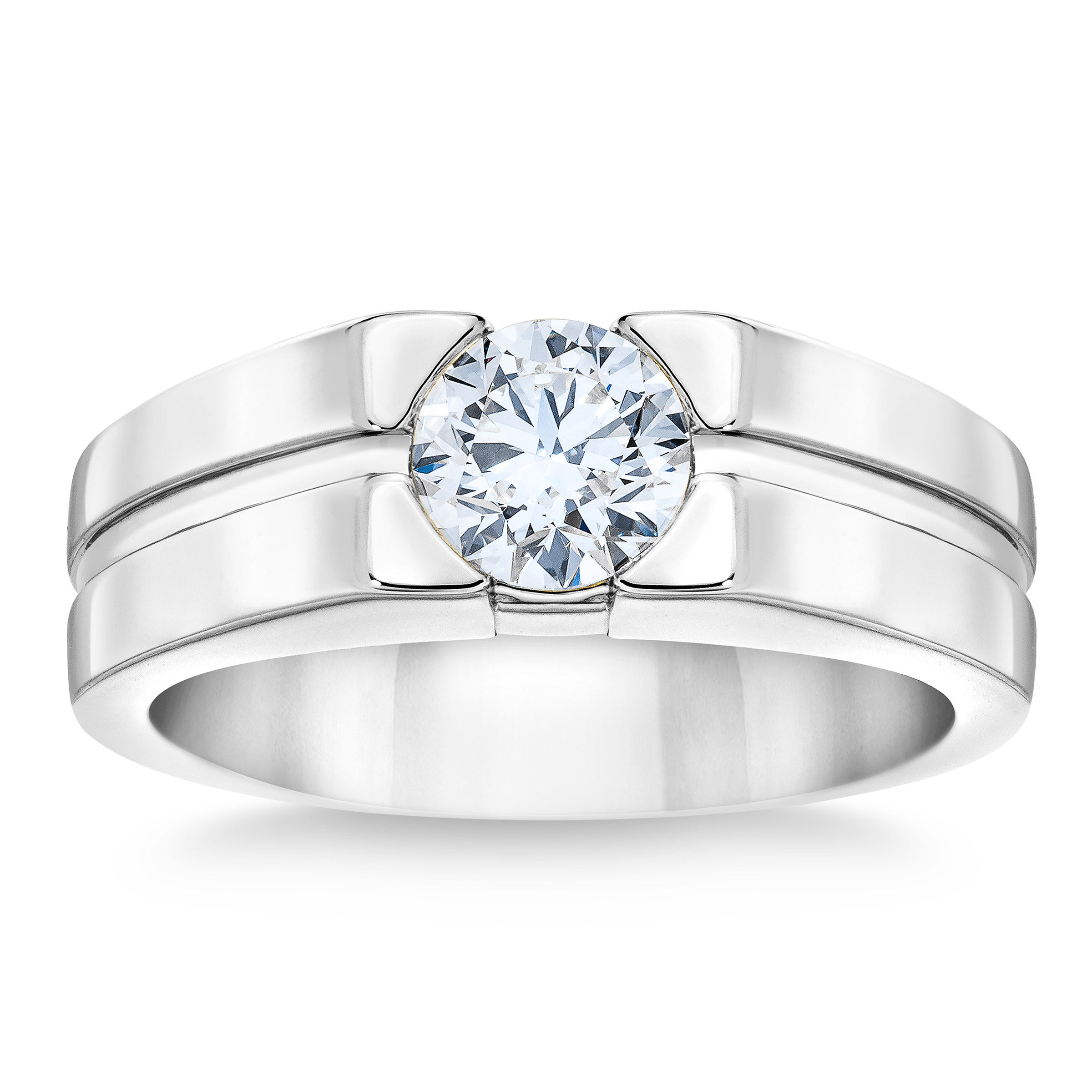 1.00CT ROUND DIAMOND 14KT WHITE GOLD VS2, I SOLITAIRE RING