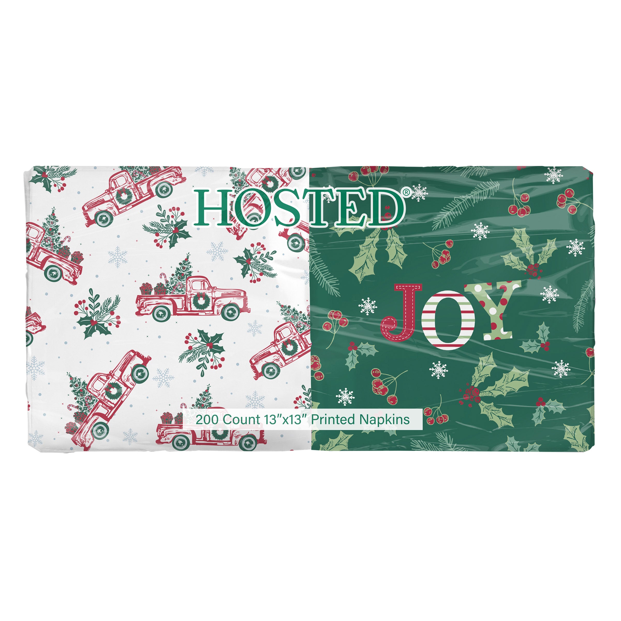 HOSTED HOLIDAY NAPKIIN 200 CT