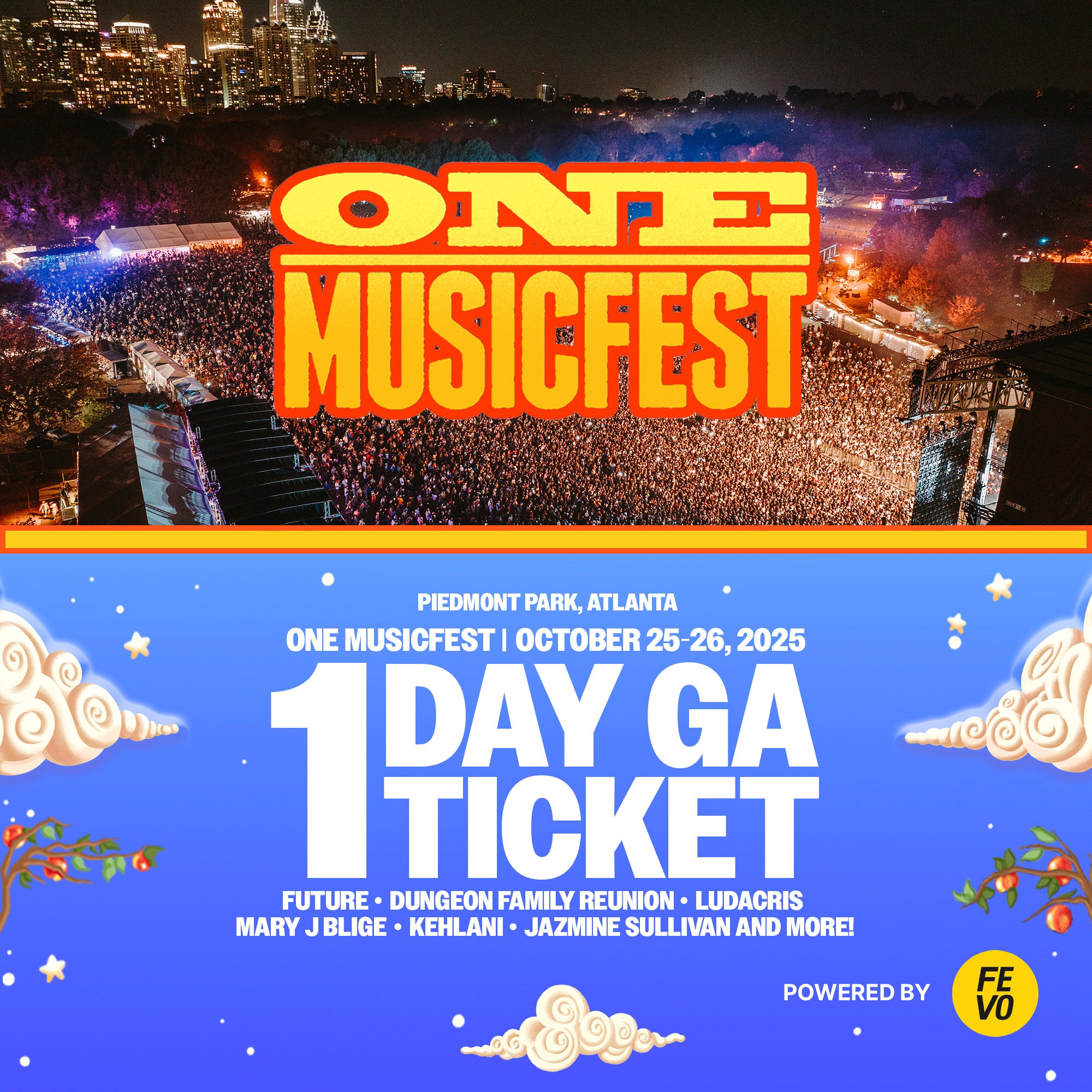 ONE MUSICFEST GA 1 SINGLE DAY GA TICKET ITEM IS NON-REFUNDABLE