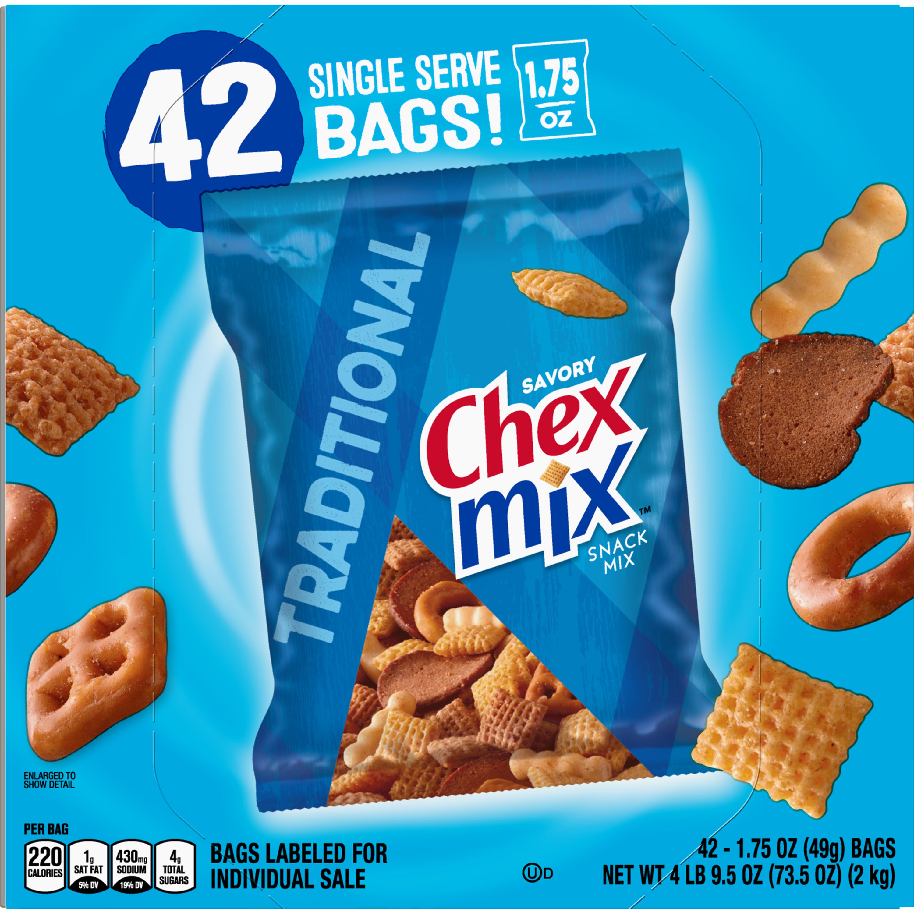 CHEX MIX TRADITIONAL SNACK MIX 42 CT/1.75 OZ - Image 1