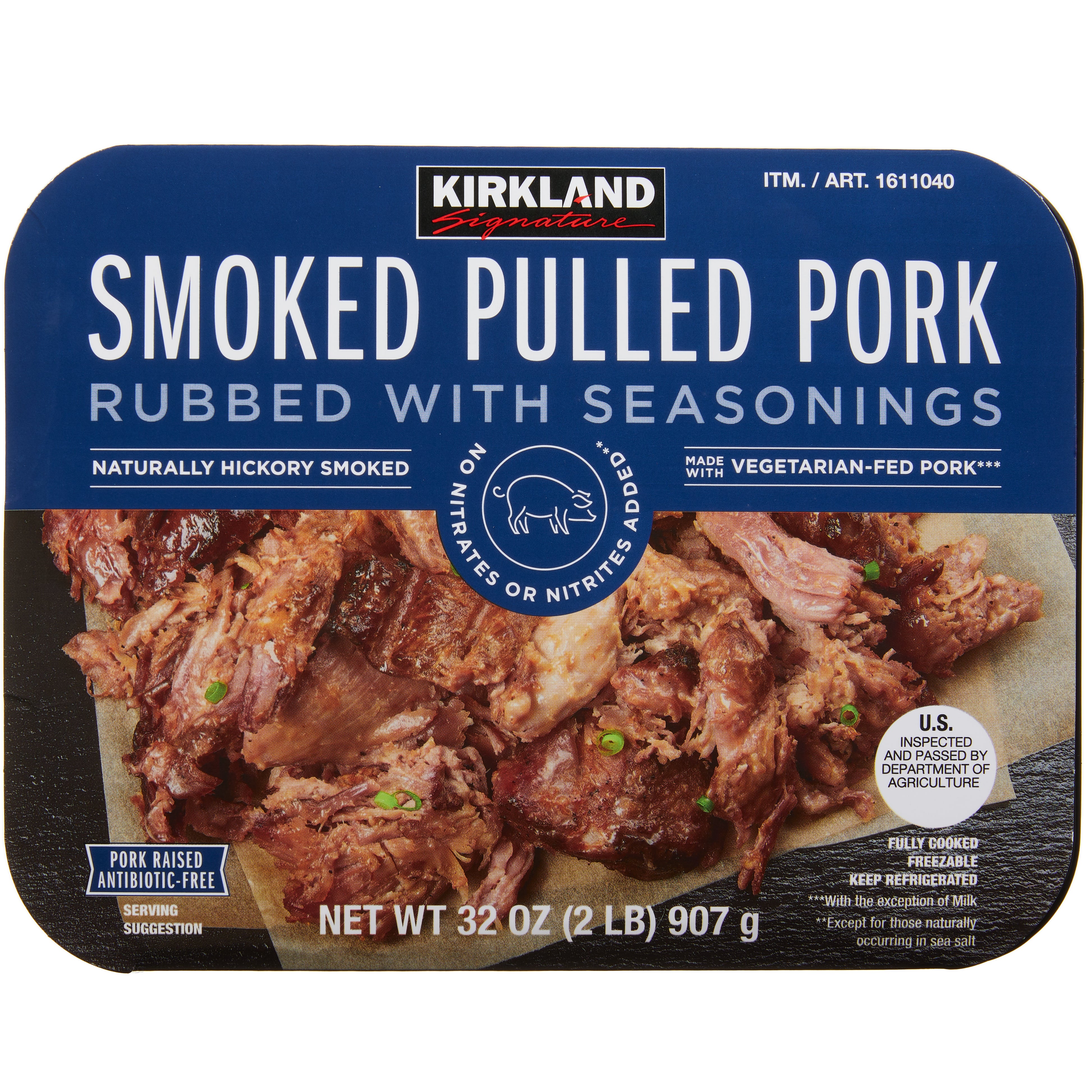 KIRKLAND SIGNATURE SMOKED PULLED PORK 2 POUNDS