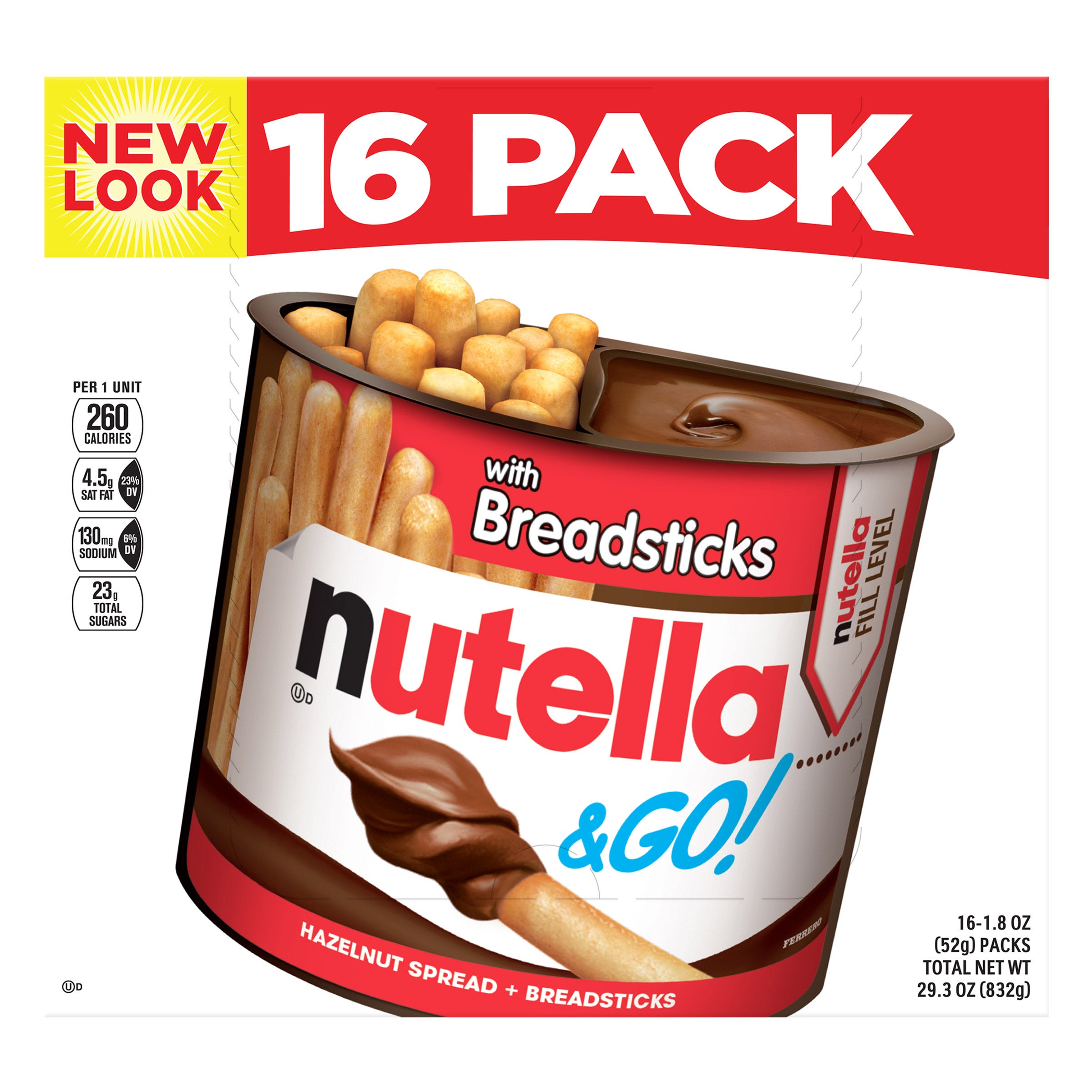 FERRERO NUTELLA AND GO 16/1.8 OUNCE CUPS - Image 1