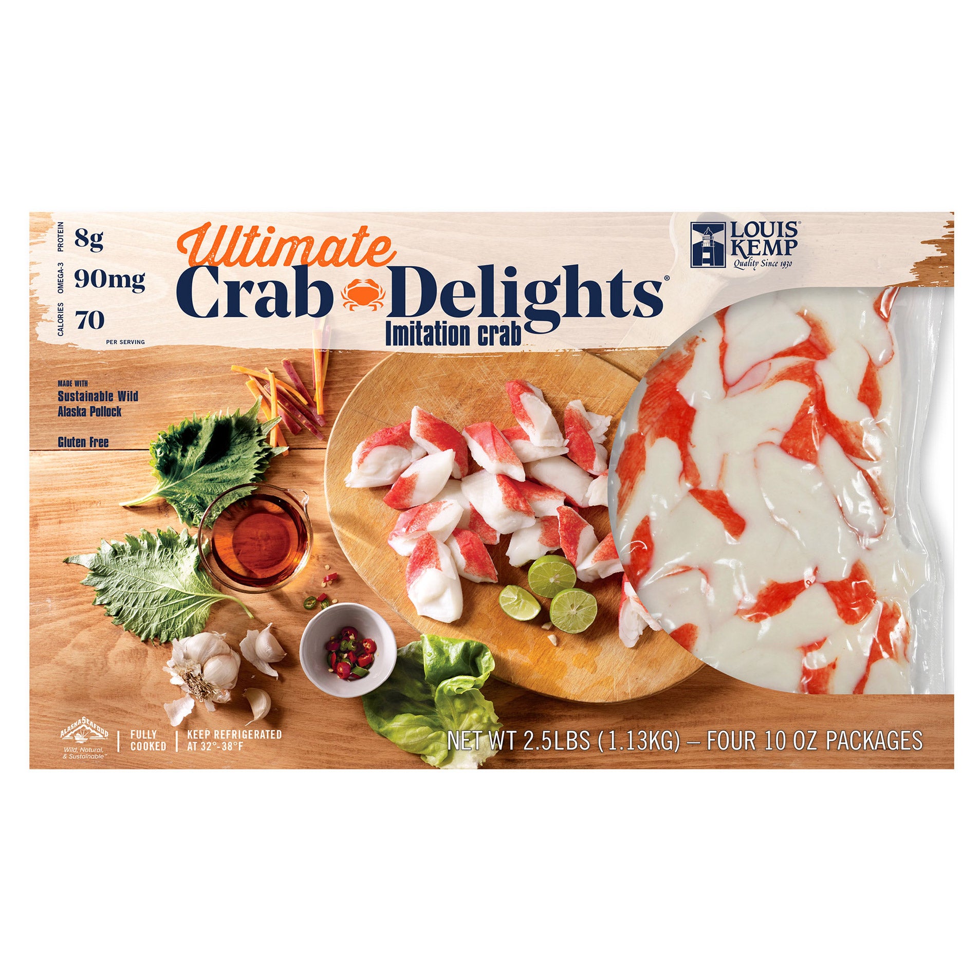 LOUIS KEMP ULTIMATE CRAB DELIGHTS 4/10 OZ