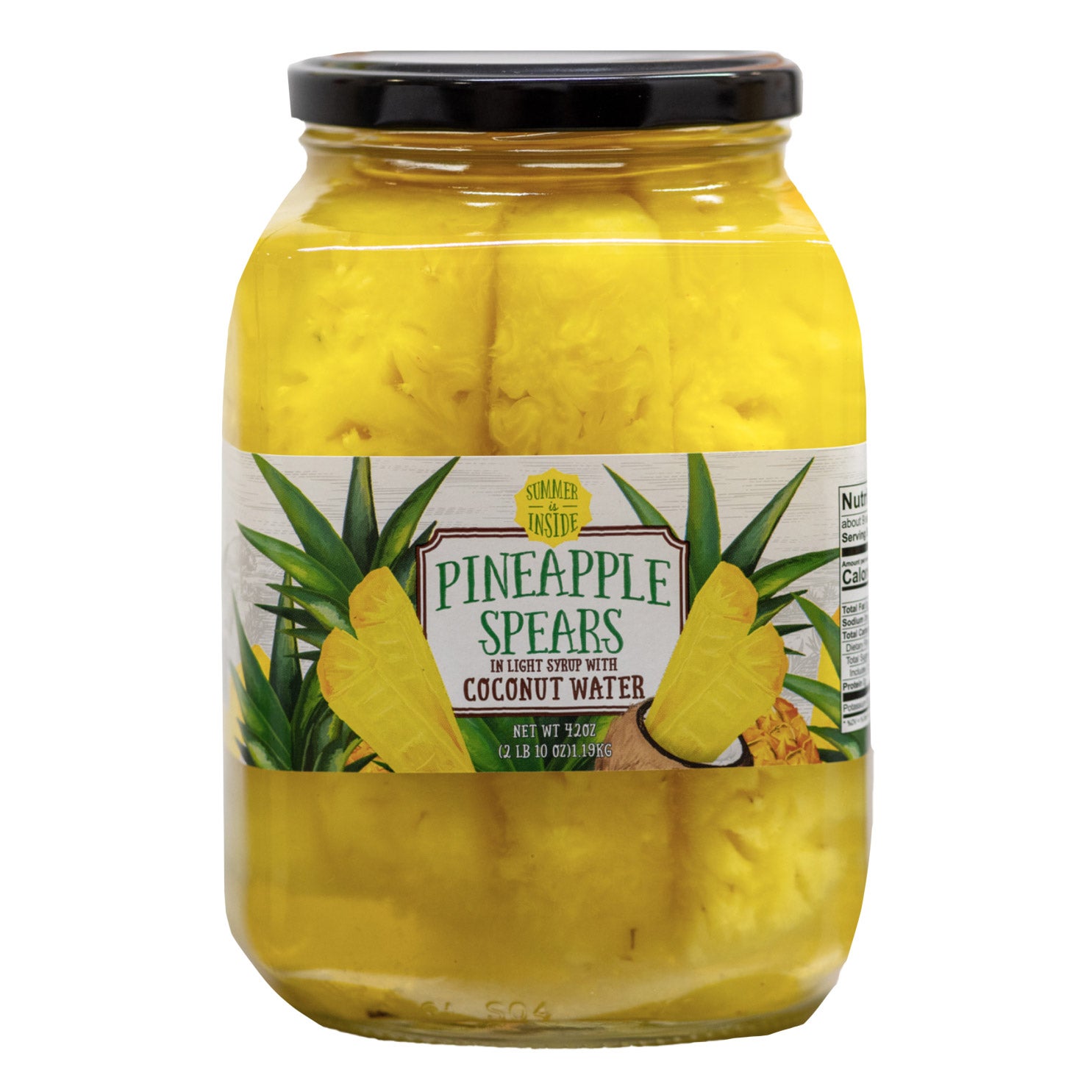 SUMMER IS INSIDE PINEAPPLE SPEARS IN COCONUT WATER 42 OZ