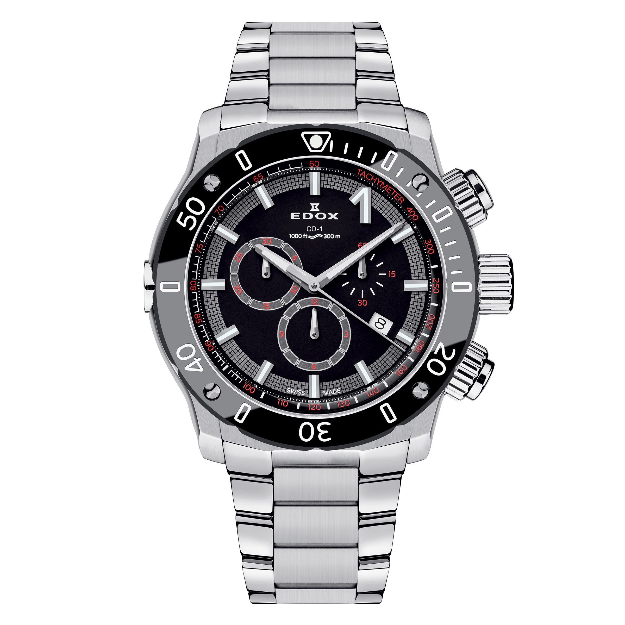 EDOX CHRONOFFSHORE-1 STAINLESS STEEL MEN'S QUARTZ WATCH
