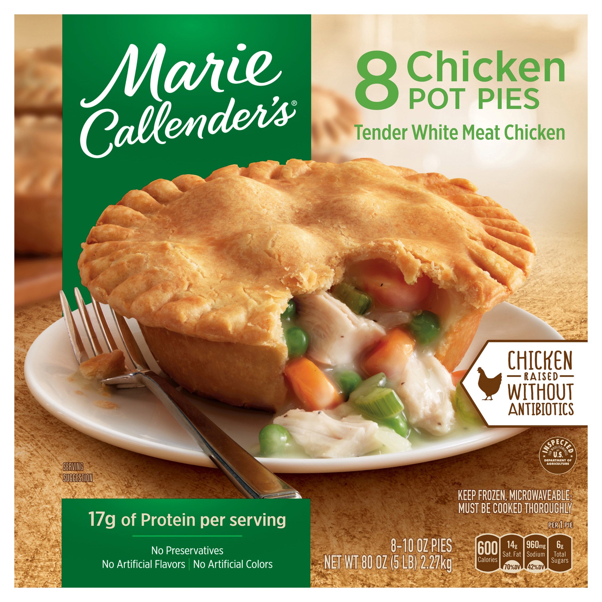 MARIE CALLENDER'S CHICKEN POT PIES 8 COUNT BOX