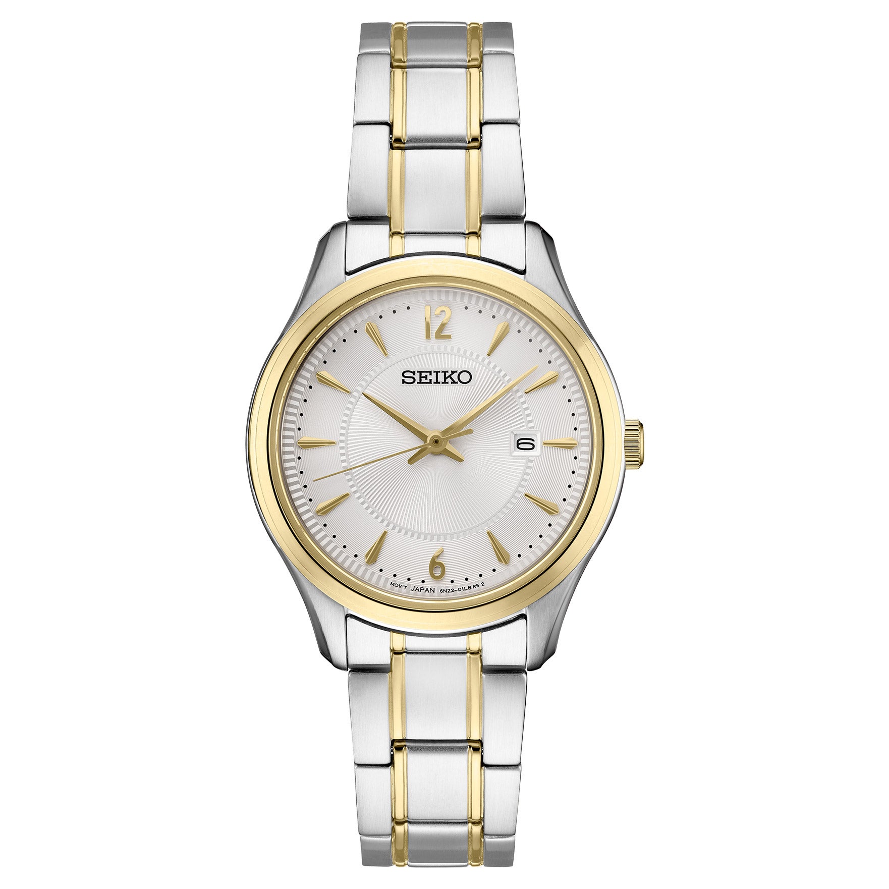 SEIKO ESSENTIALS TWO-TONE GOLD-TONE WOMENS QUARTZ WATCH