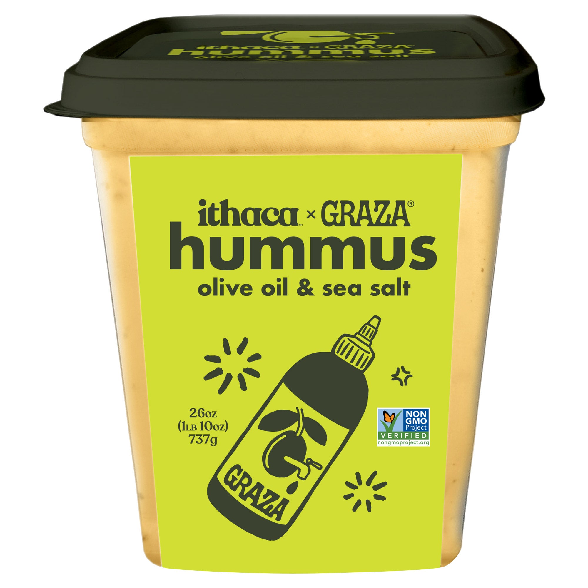 ITHACA GRAZA OLIVE OIL & SEA SALT HUMMUS 26 OZ - Image 1