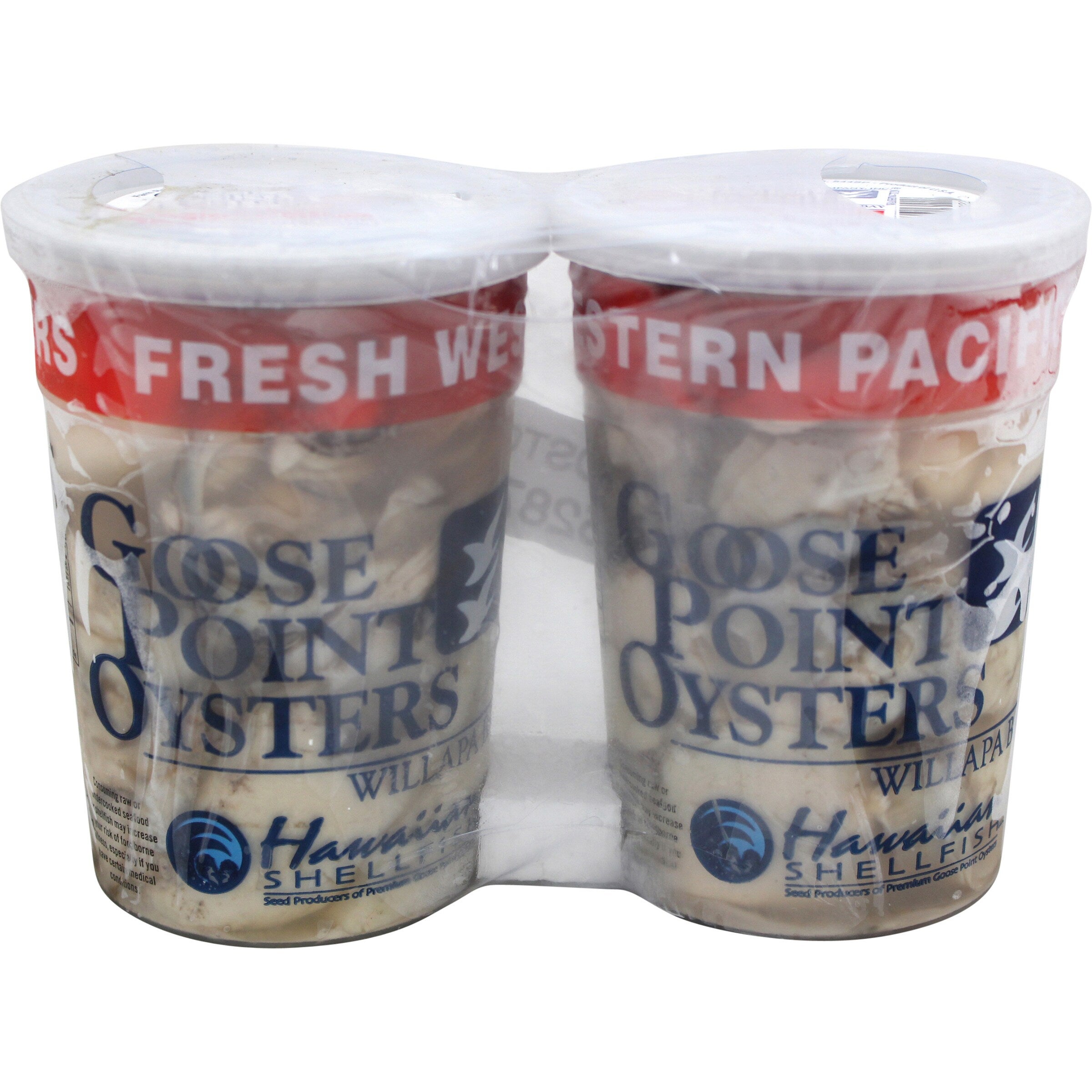 GOOSE POINT OYSTERS SMALL PACIFIC OYSTERS 2 PACK 16 OUNCES EACH