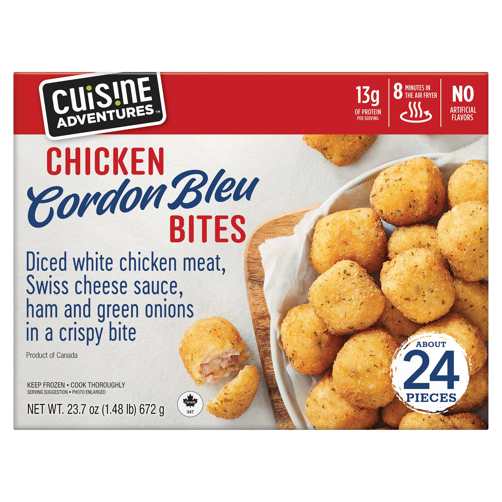 CUISINE ADVENTURES CHICKEN CORDON BLEU BITES 24 OZ - Image 1