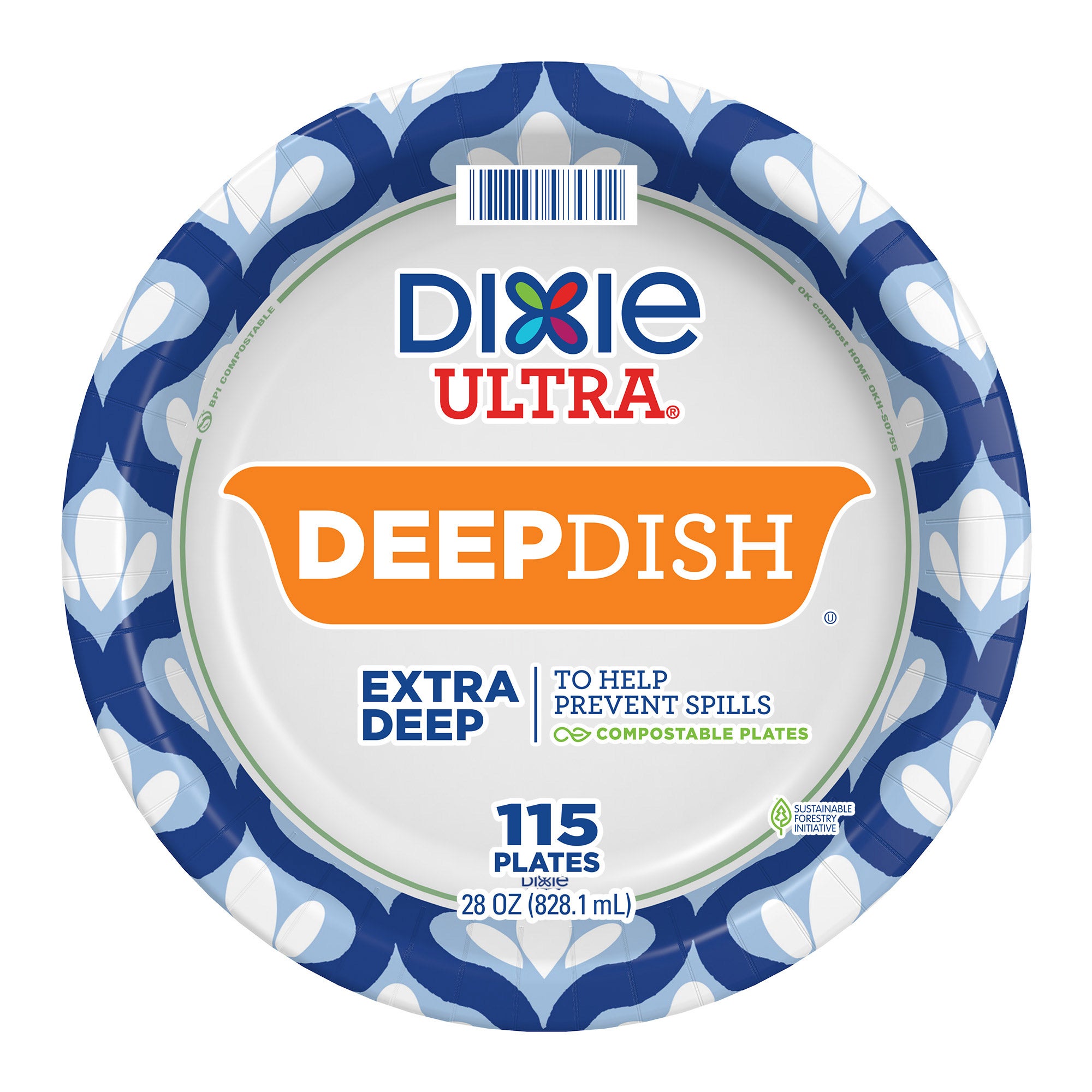 DIXIE DEEP DISH PAPER PLATE 9 3/5¨ / 115 CT