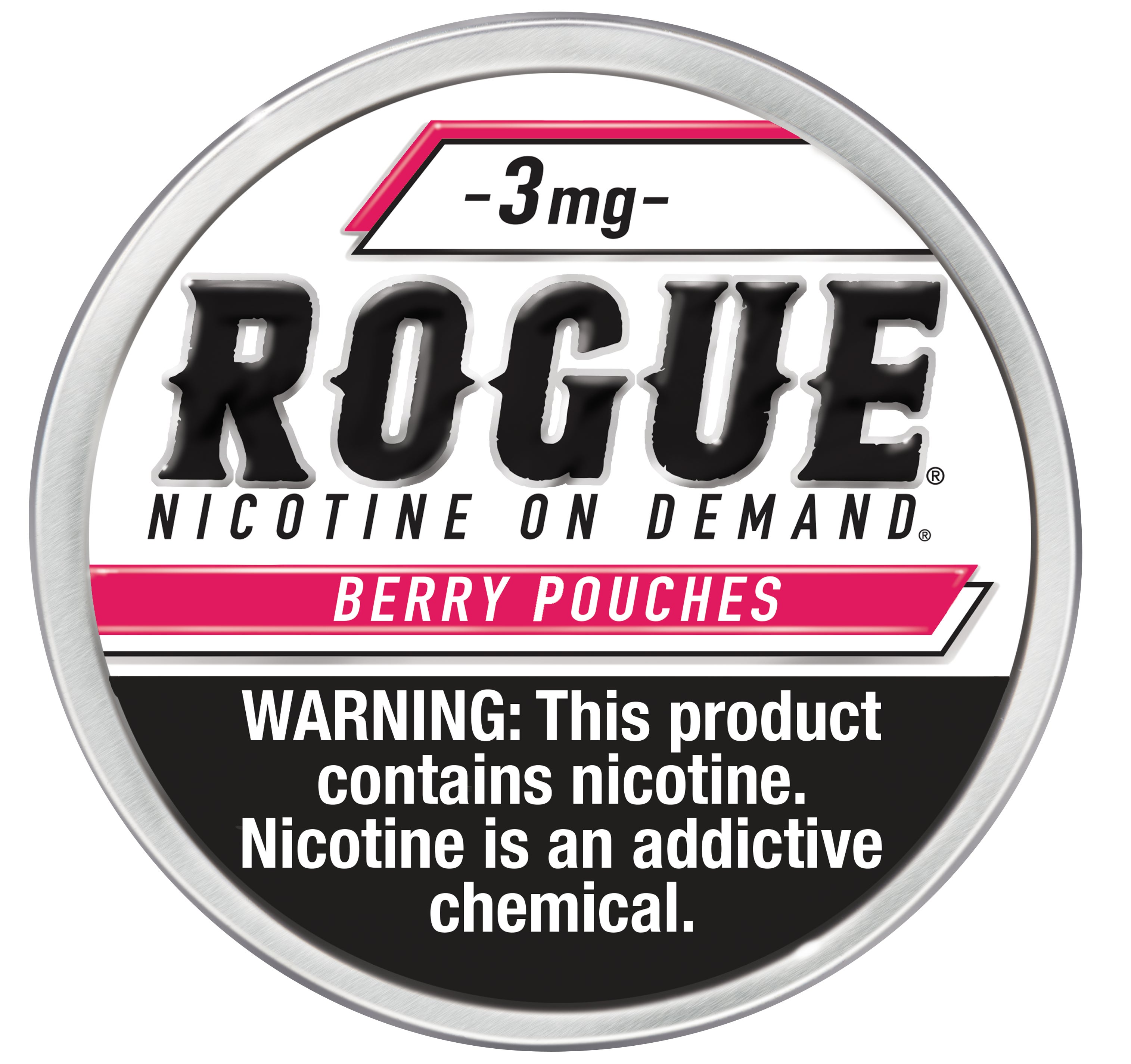 ROGUE BERRY 3MG POUCH 5/20CT CAN ROLL