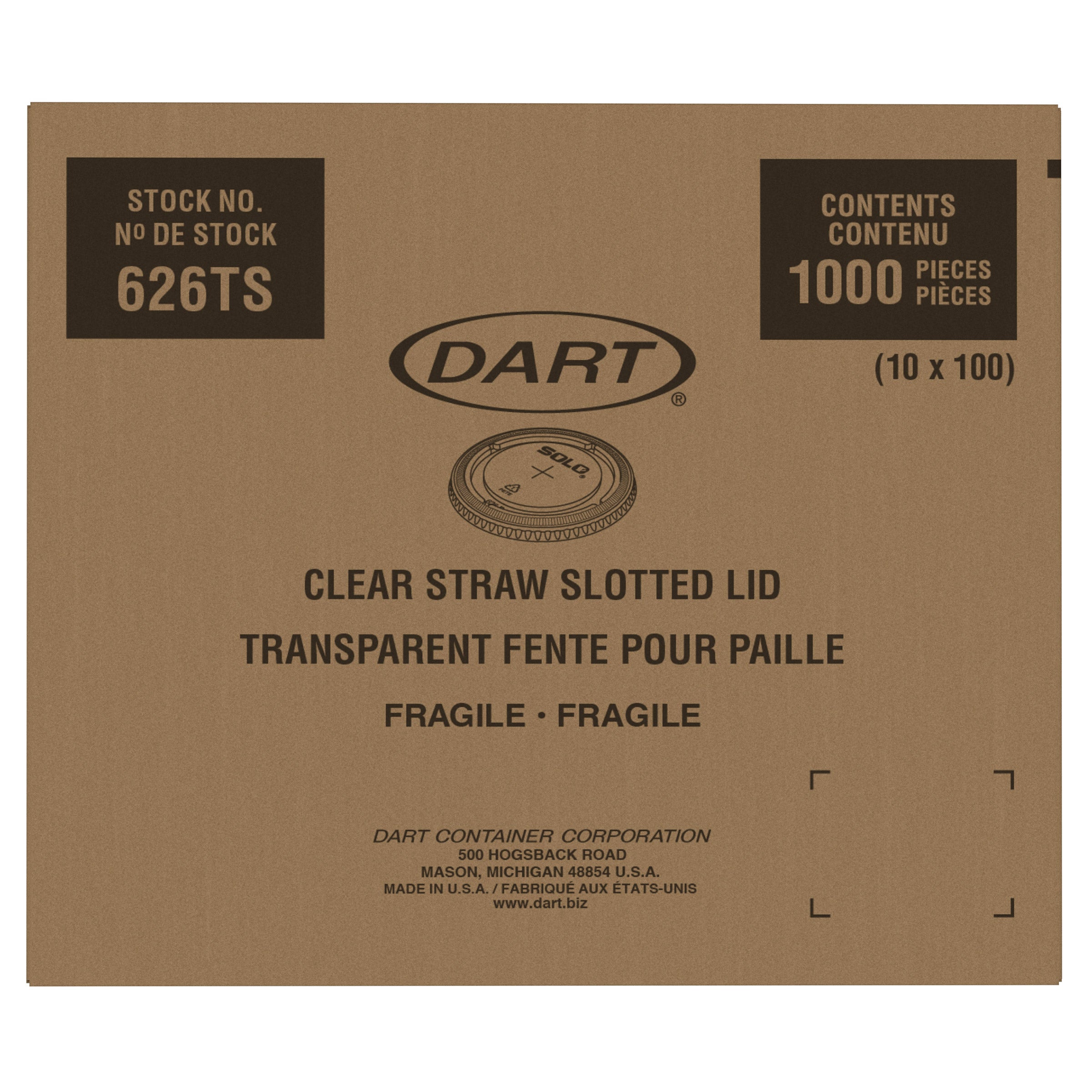 SOLO 16/24 OZ CLEAR CUP LID 600 COUNT