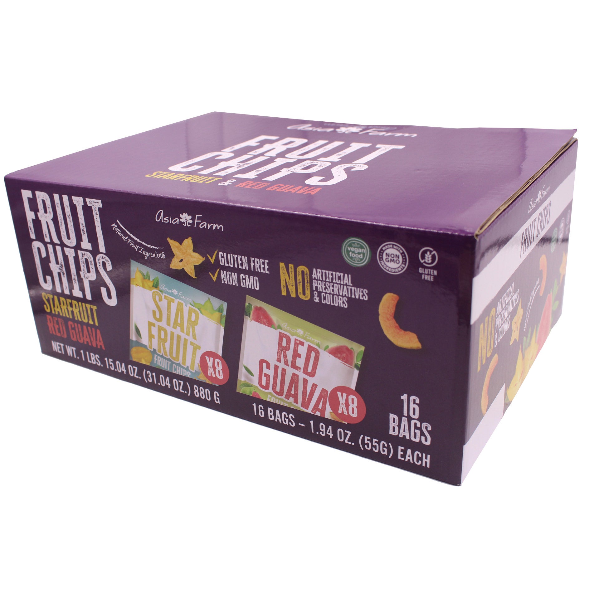 ASIA FARMS FRUIT CHIPS 16CT - Image 1
