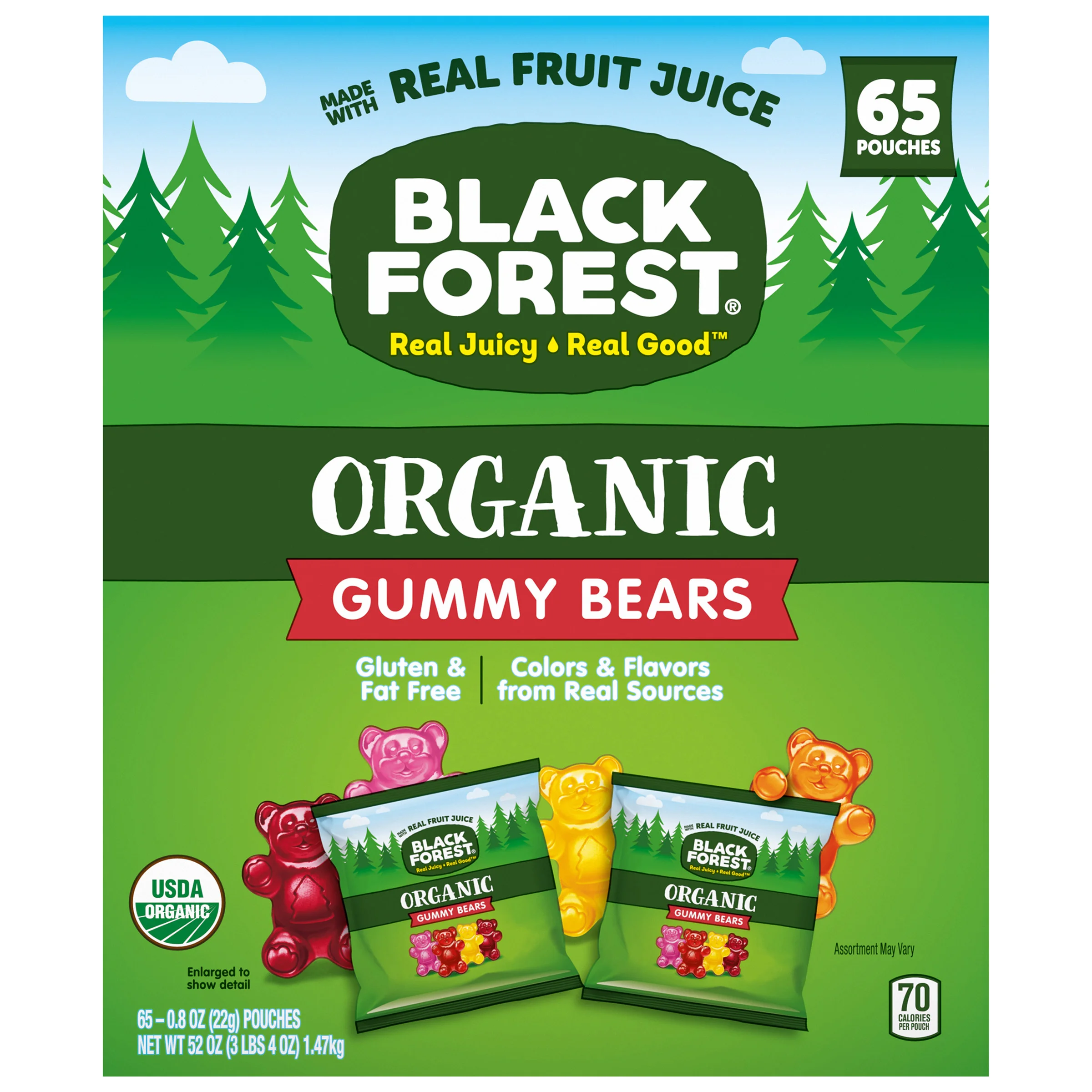 BLACK FOREST ORGANIC GUMMY BEARS 65 CT