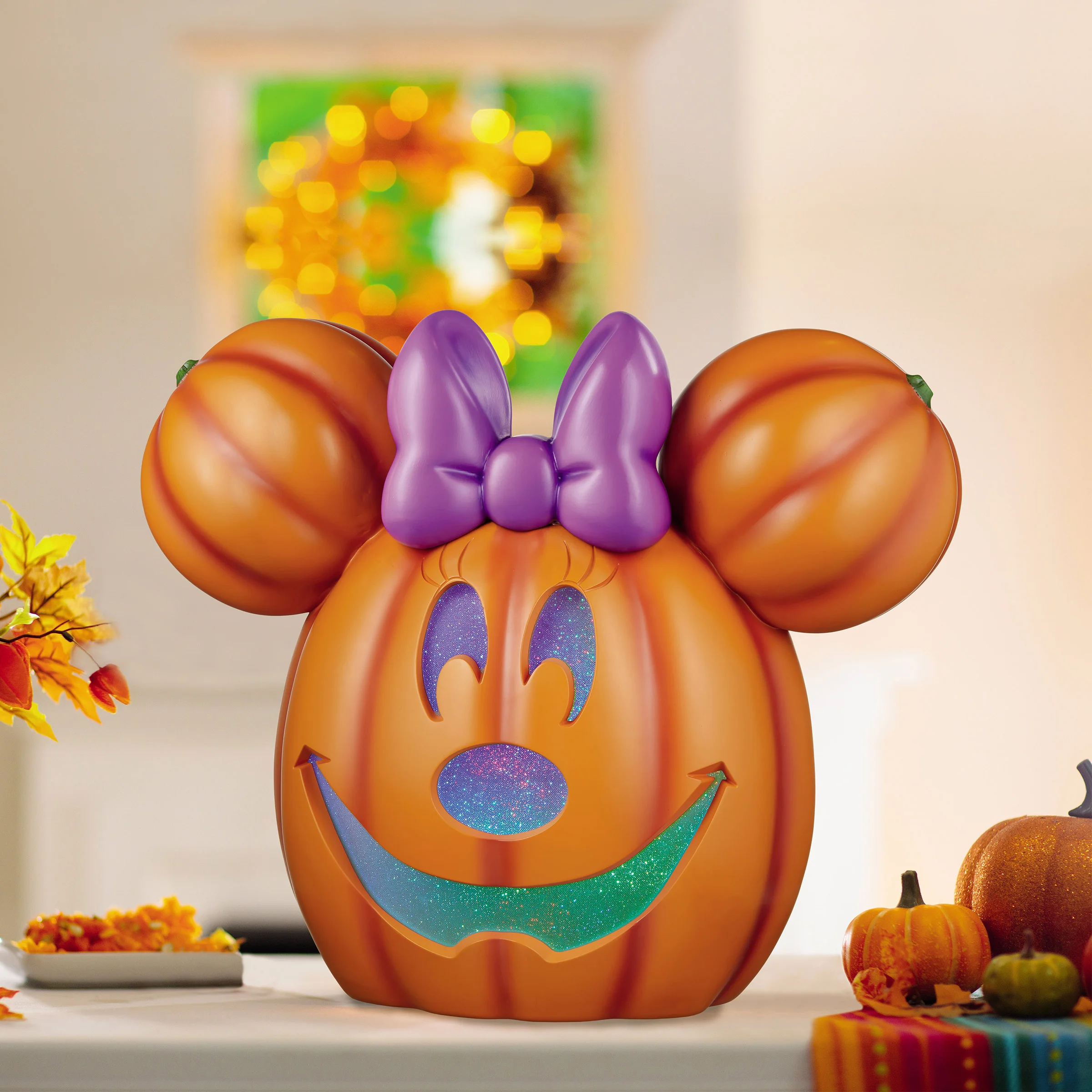 DISNEY MICKEY OR MINNIE 20¨ PUMPKIN WITH LIGHTS AND MUSIC - Image 1