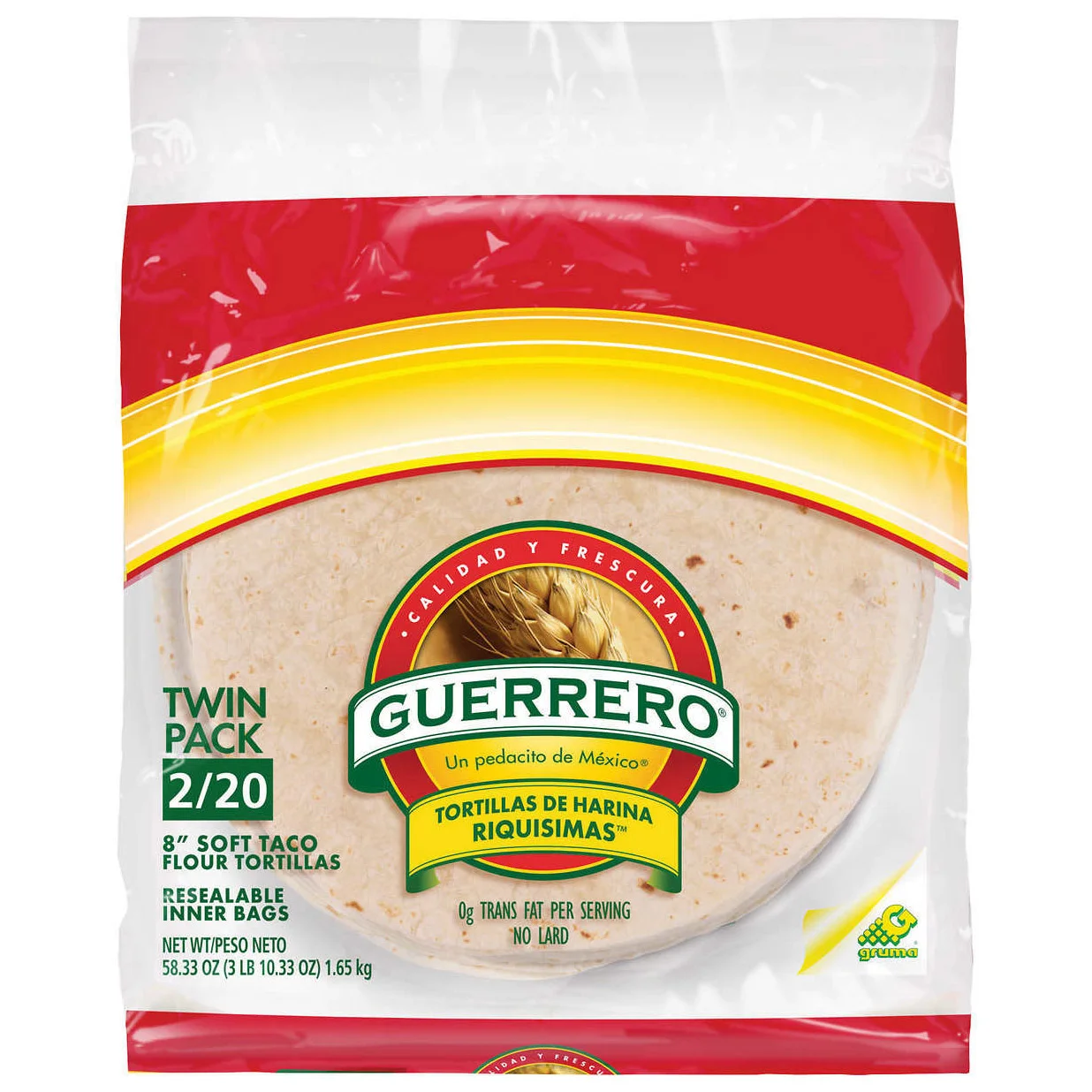 GUERRERO 8" FLOUR TORTILLA 2/20 CT