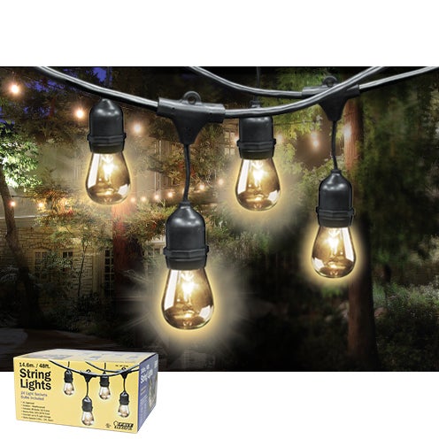 FEIT ELECTRIC 48 FT. INCANDESCENT STRING LIGHT ^ - Image 1
