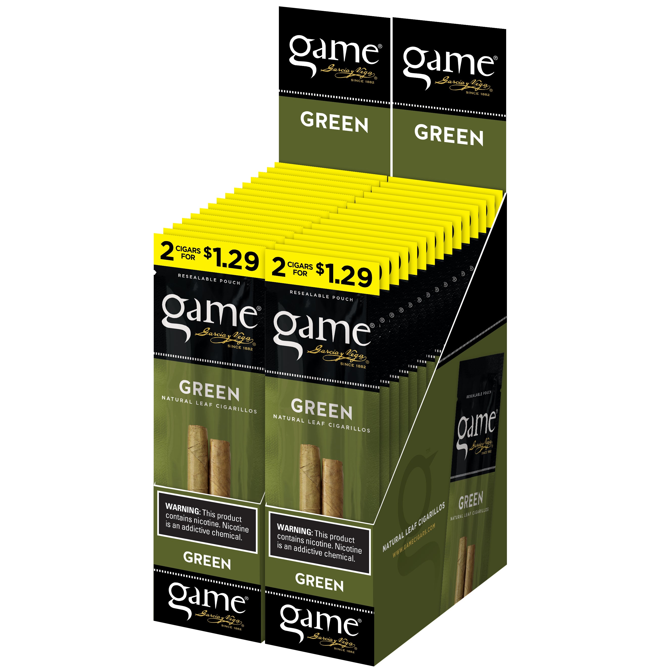 GAME FOILFRESH FLAVOR CIGARILLOS GREEN 30 CT 2/$1.29
