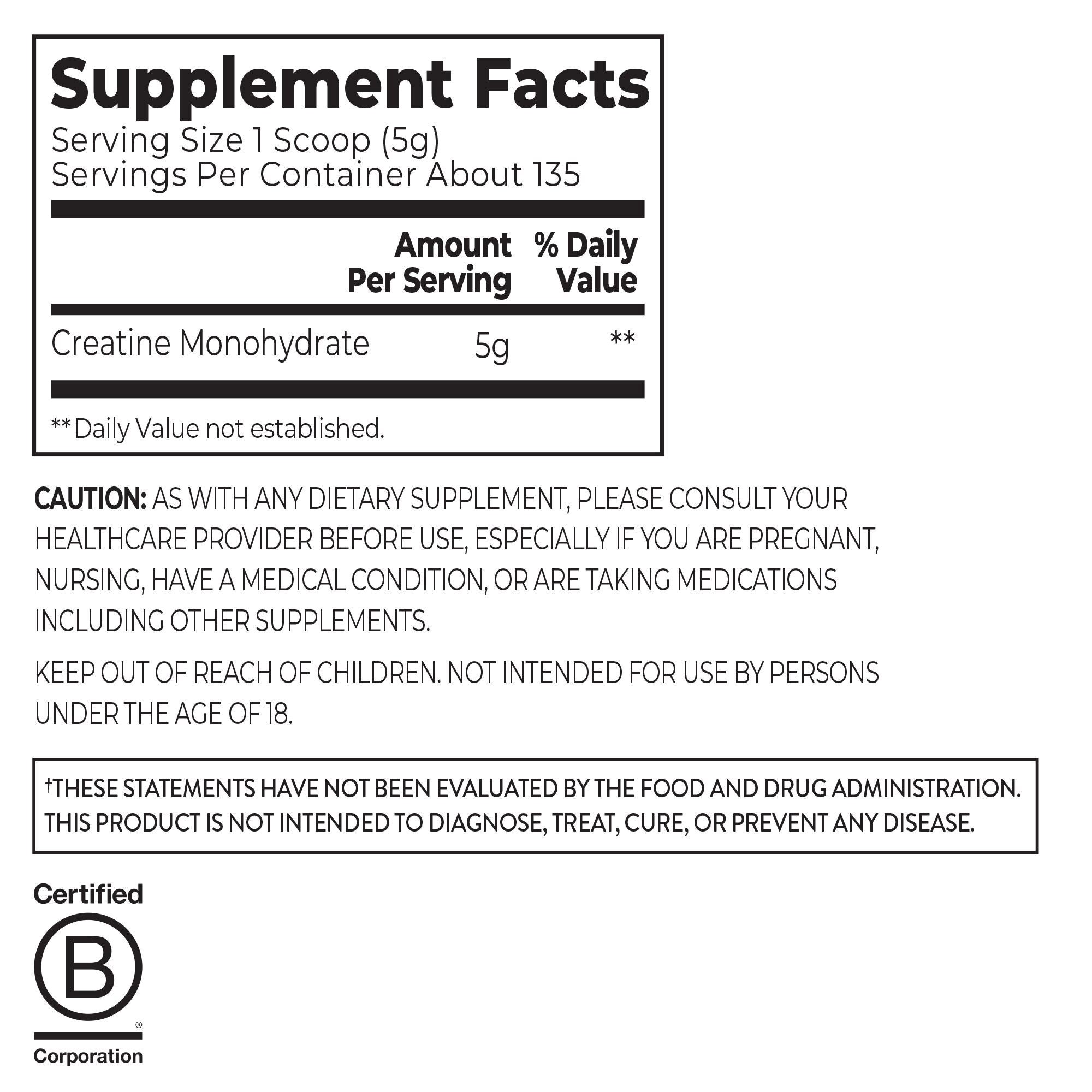 ORGAIN MICRONIZED CREATINE 135 SERVINGS