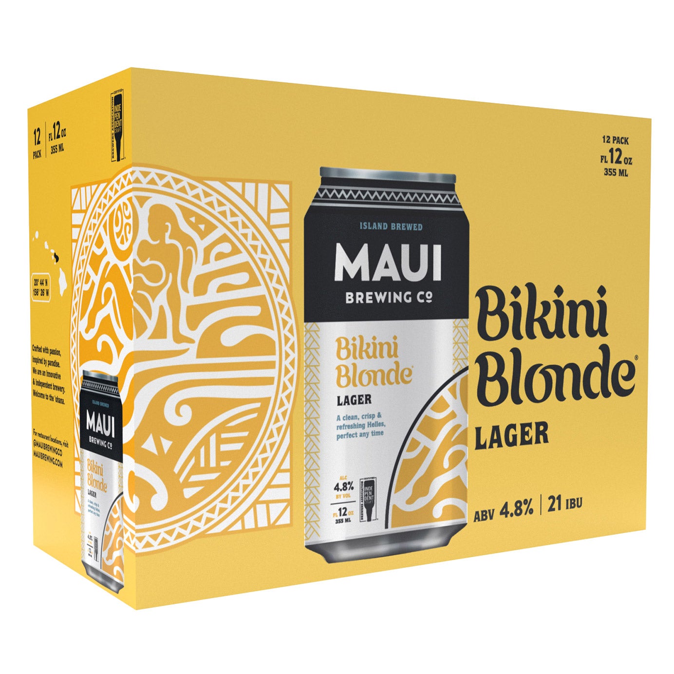 MAUI BREWING CO BIKINI BLONDE LAGER 12/12 OZ CANS