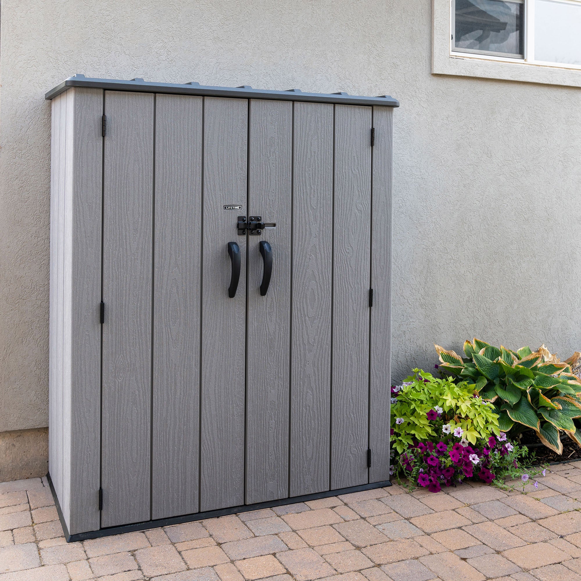 LIFETIME RESIN VERTICAL STORAGE SHED