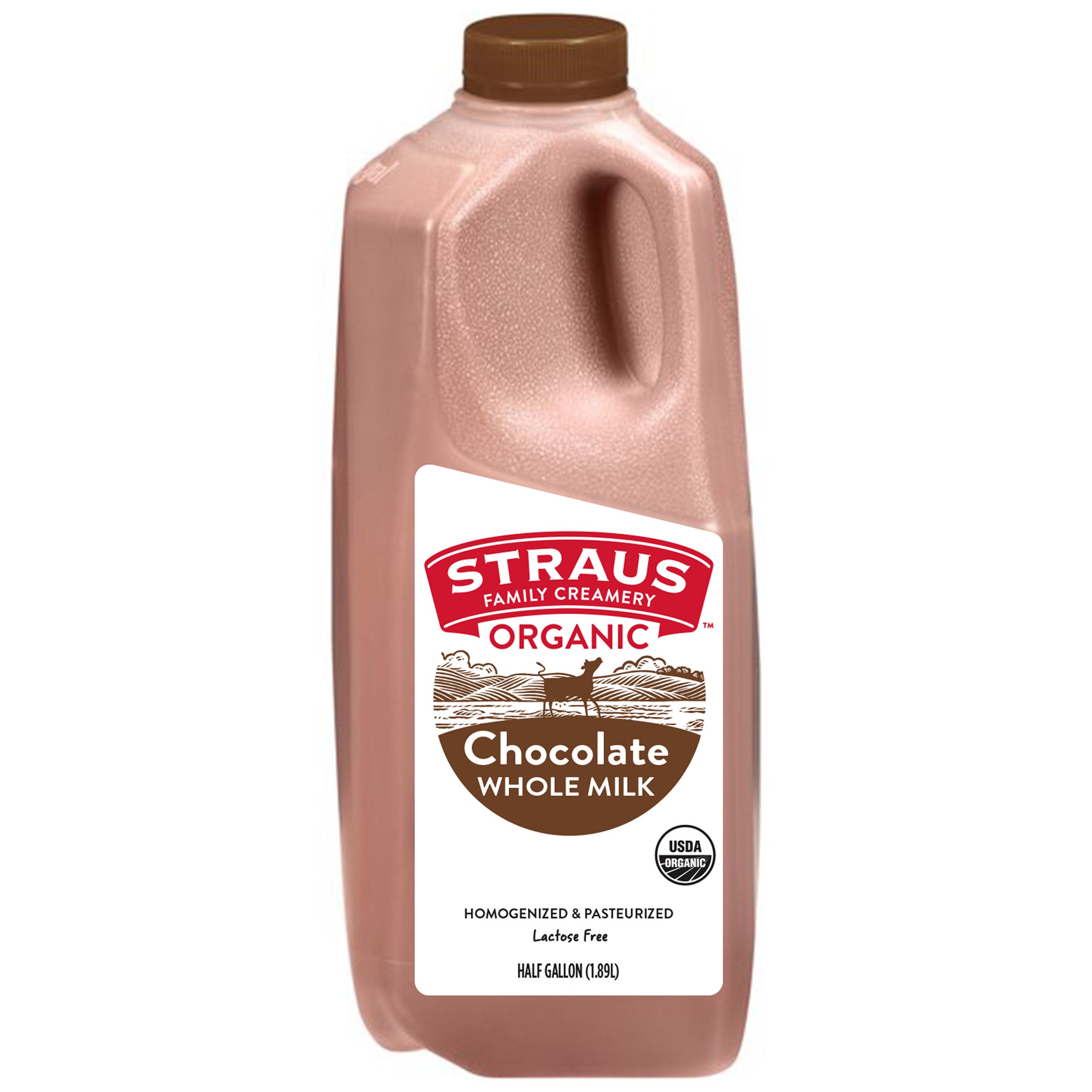 ORGANIC STRAUS WHOLE CHOCOLATE MILK LACTOSE FREE 64 OUNCES