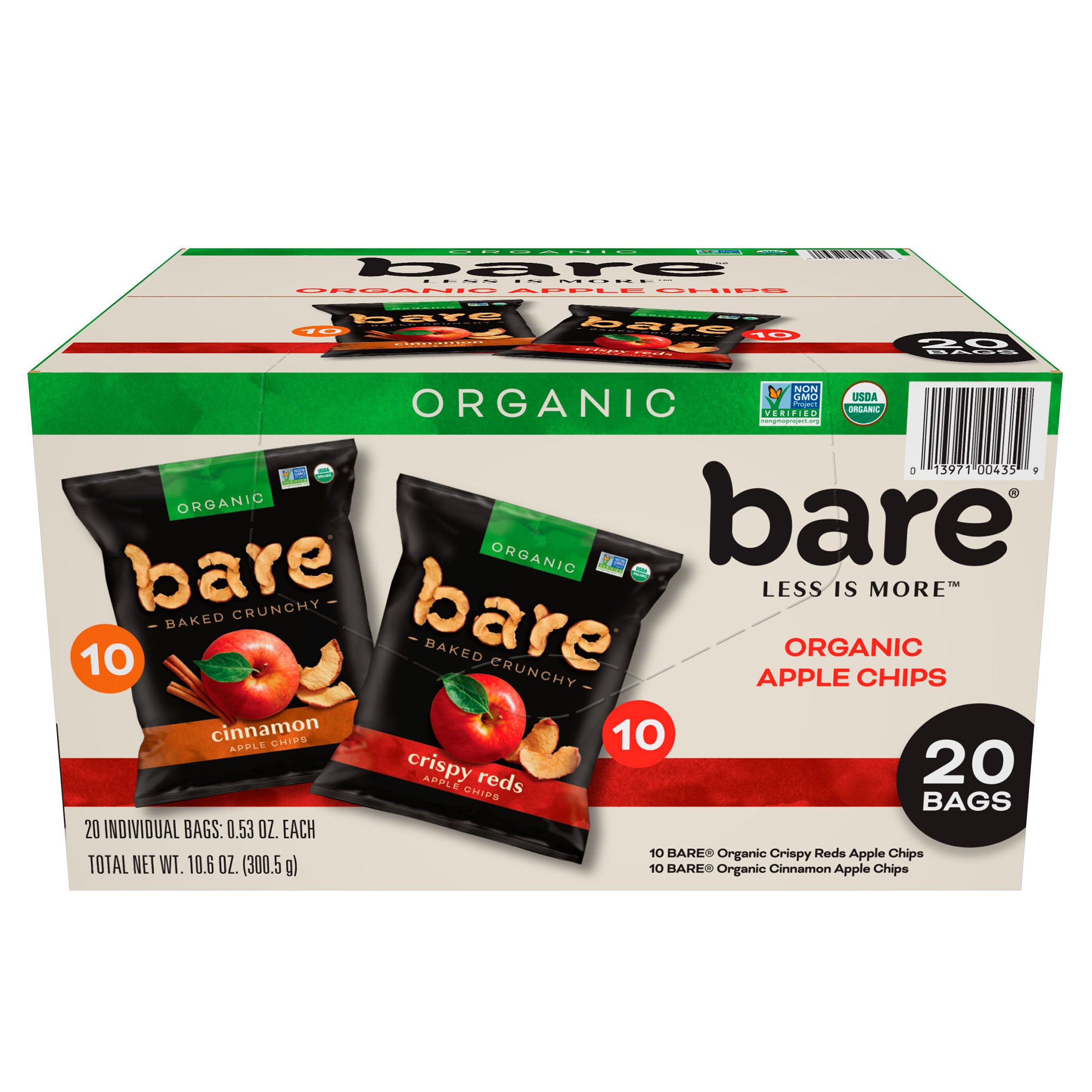 BARE ORGANIC VARIETY PACK 20 COUNT BOX