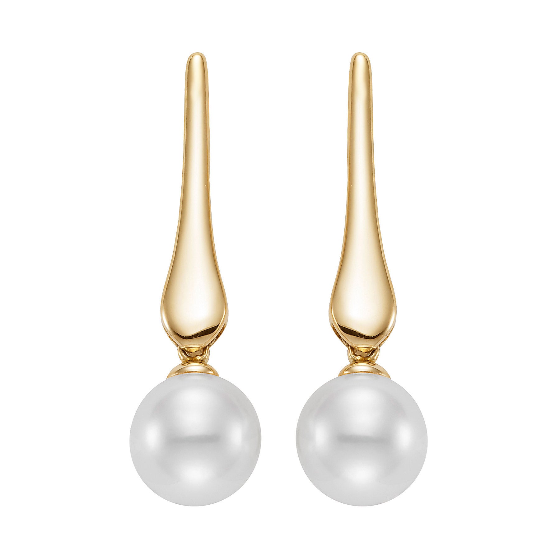14KT YELLOW GOLD FRESHWATER CULTURED PEARL 8-8.5MM EARRINGS