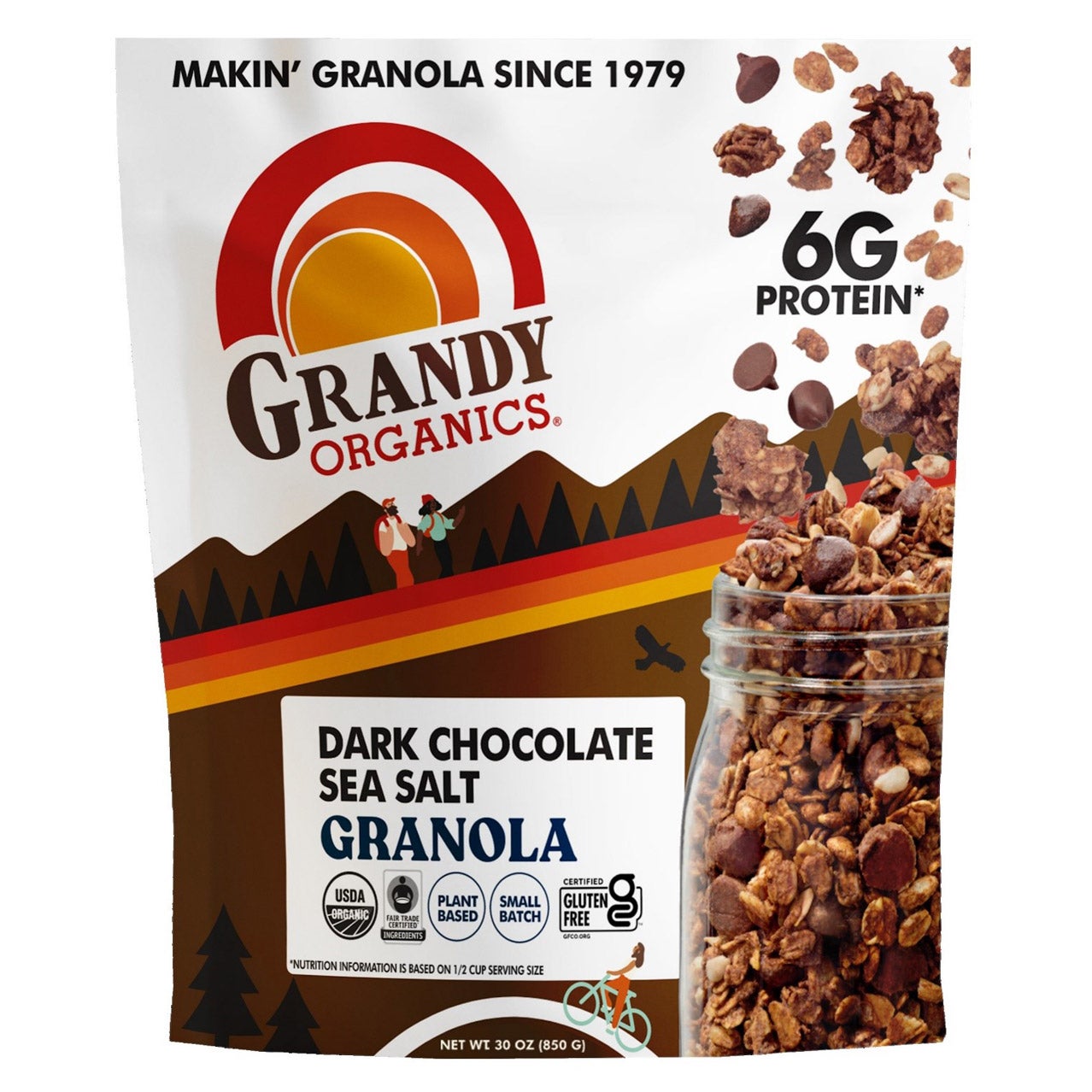 GRANDY ORGANICS DARK CHOCOLATE GRANOLA 30 OZ - Image 1