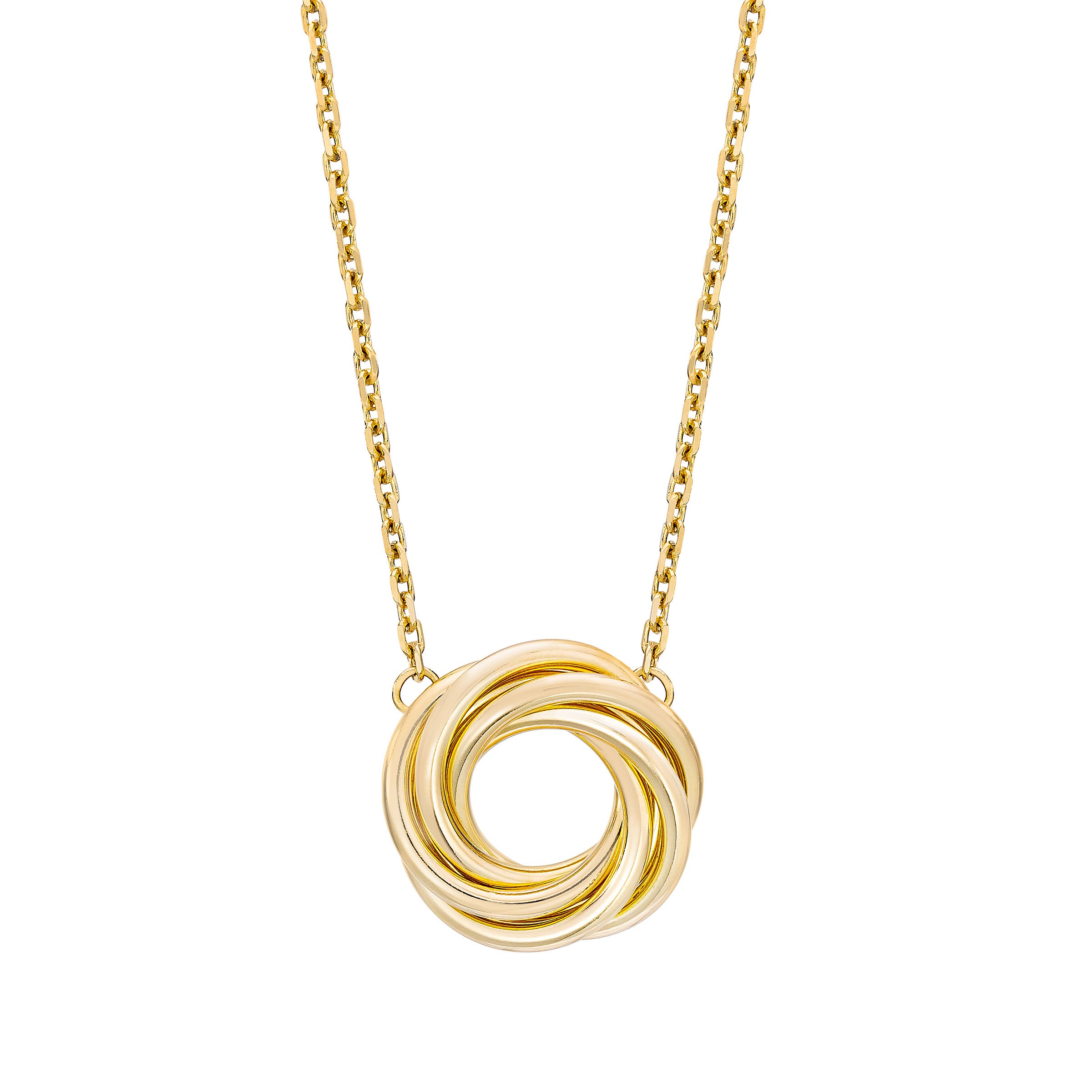 14KT YELLOW GOLD 18¨ LOVE KNOT NECKLACE MADE IN ITALY