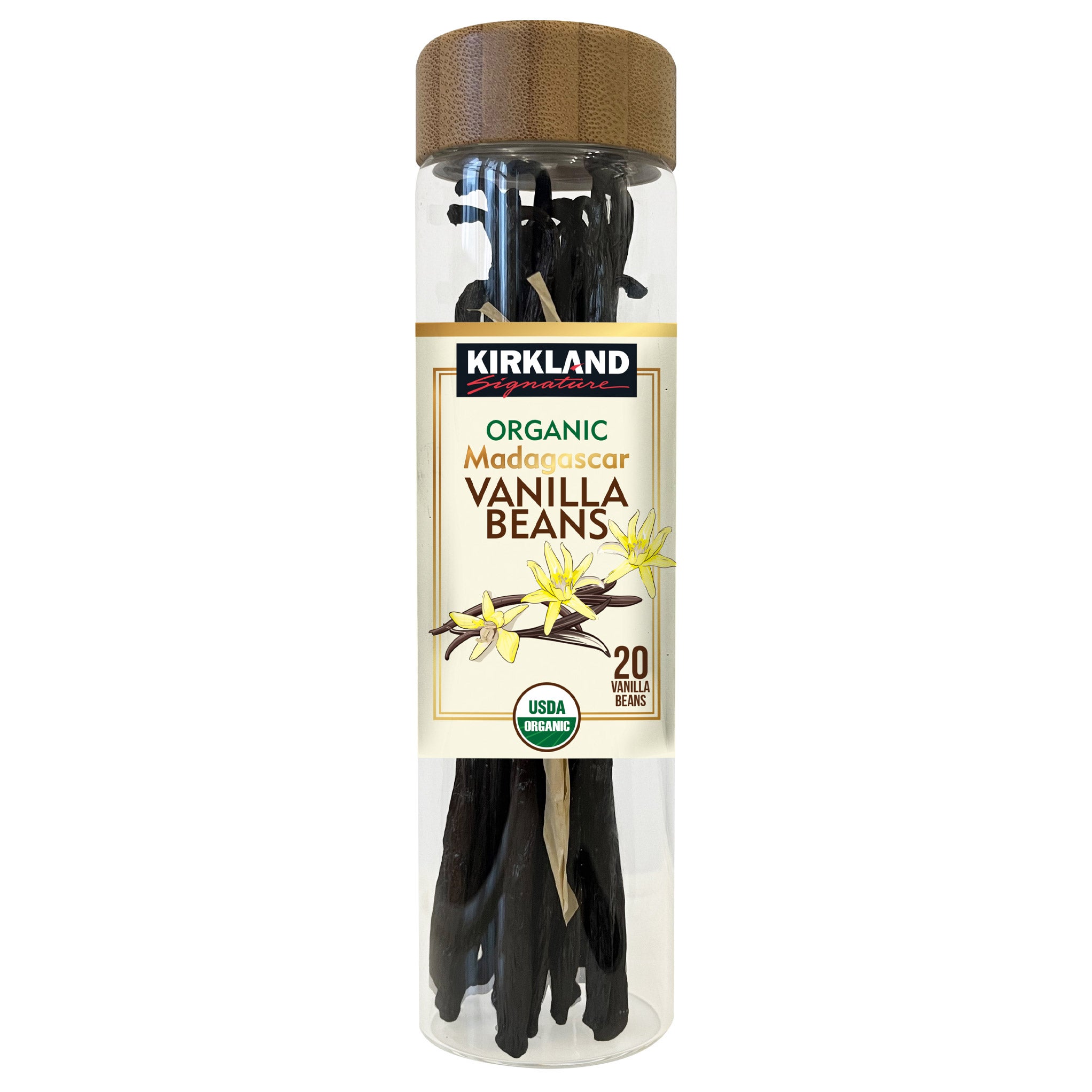 KIRKLAND SIGNATURE ORGANIC VANILLA BEANS 20 CT - Image 1