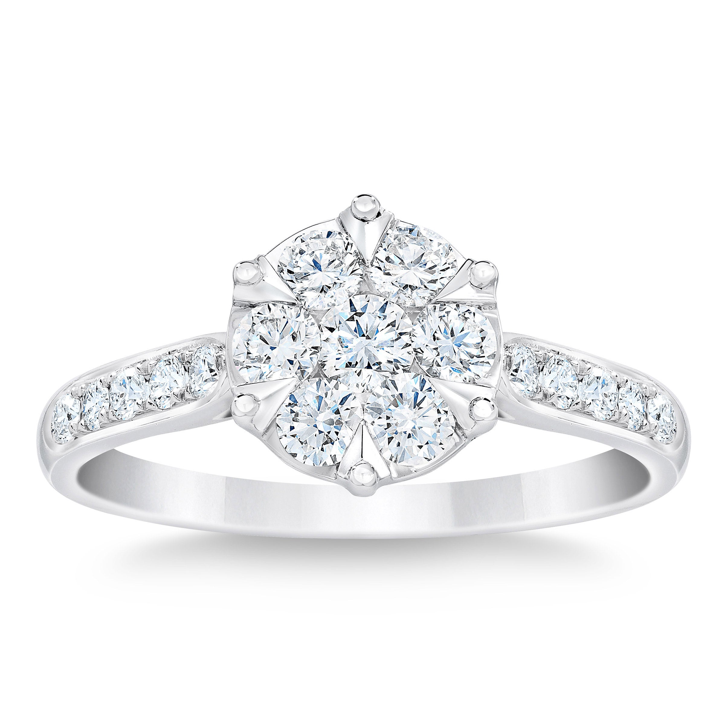 14KT WHITE GOLD VS2 G 0.75CTW ROUND DIAMOND RING