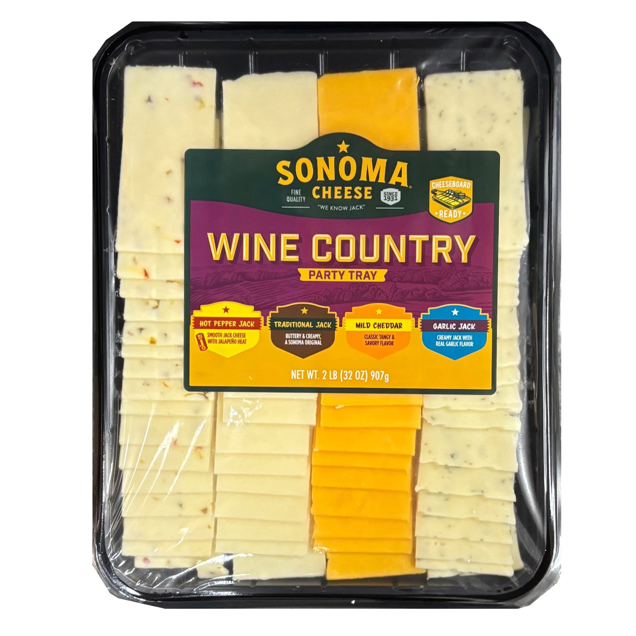 SONOMA CHEESE WINE COUNTRY TRAY 2 POUNDS - Image 1