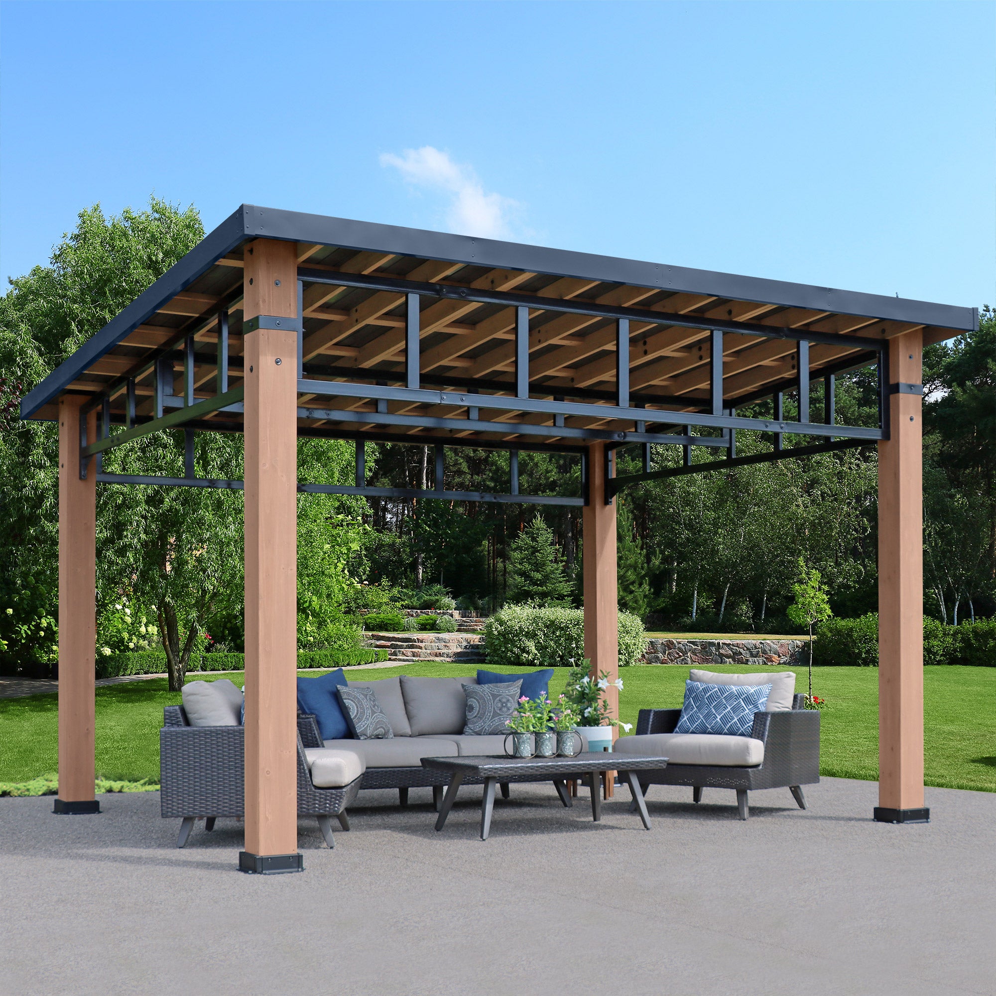 YARDISTRY CONTEMPORARY GAZEBO 12' L X 14' W