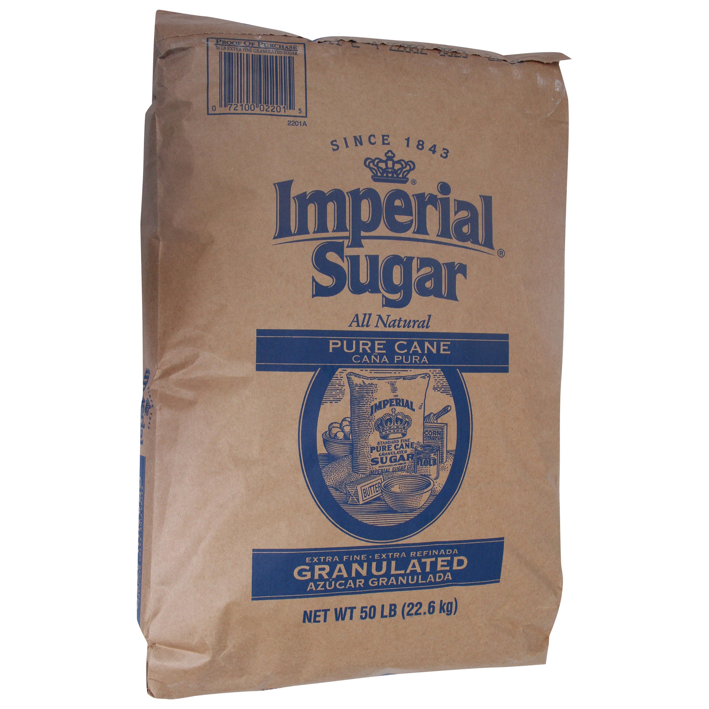 IMPERIAL PURE CANE GRANULATED SUGAR 50 LBS