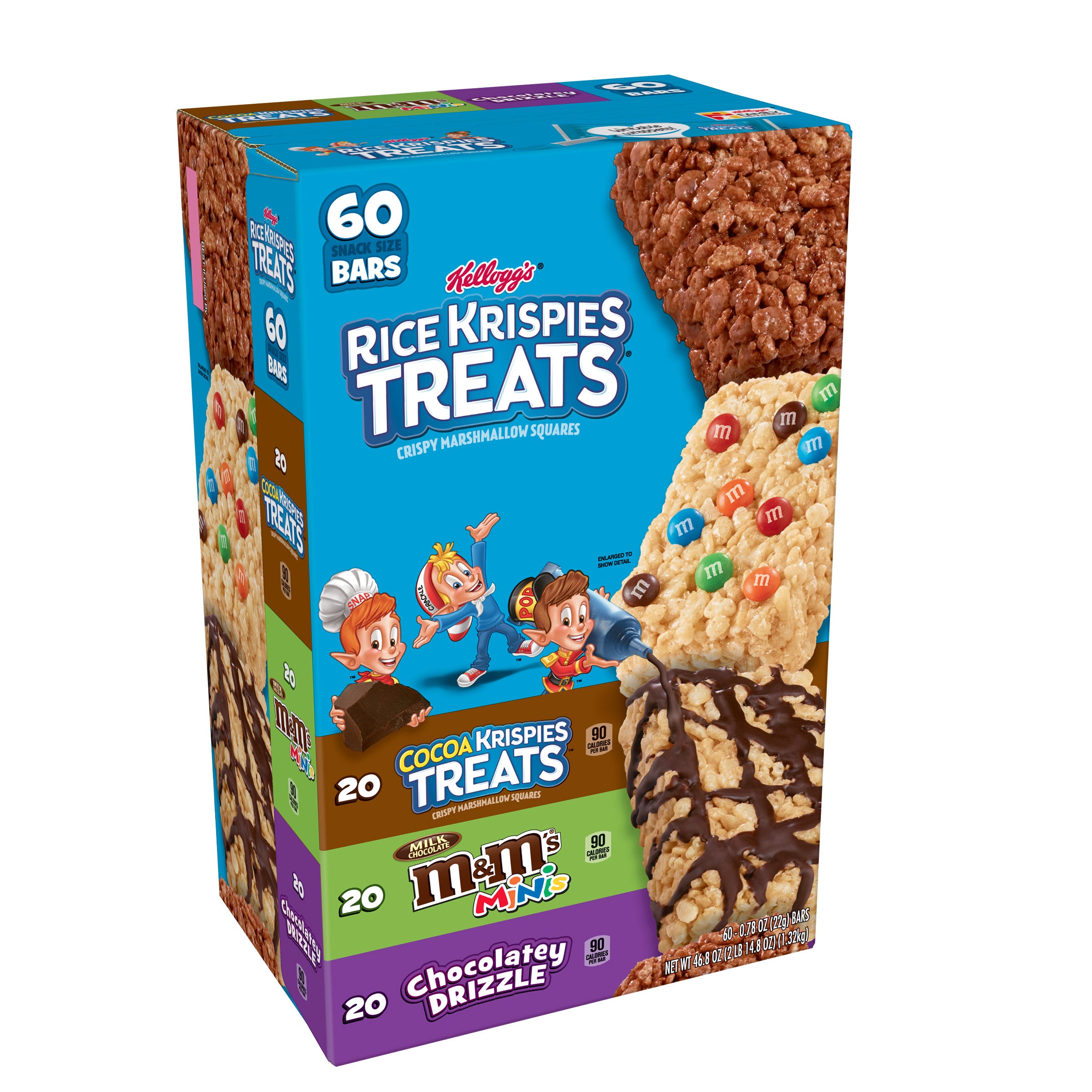 KELLOGG'S VARIETY RICE KRISPIES TREATS 60 CT (2.925 LB) - Image 1