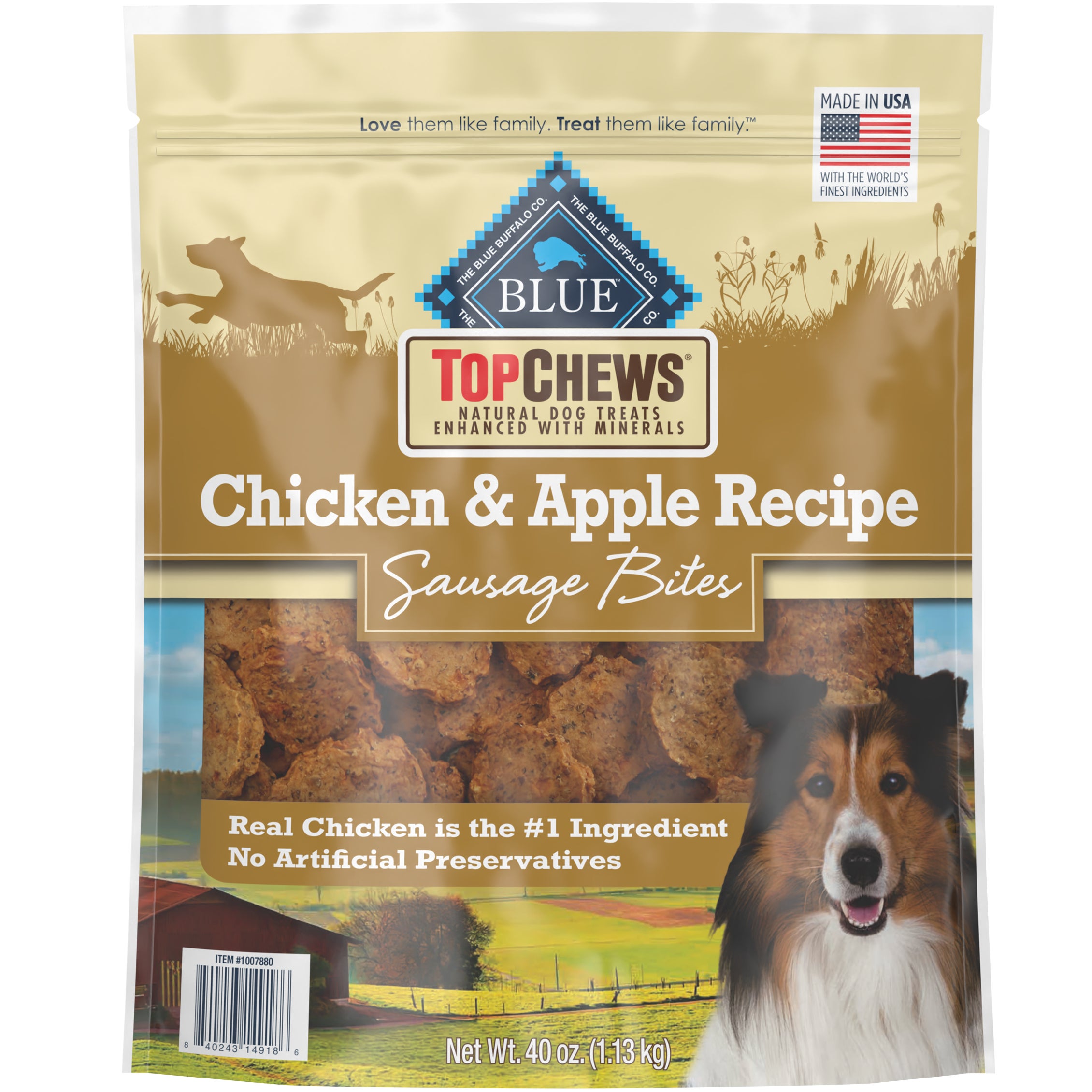 TOP CHEWS CHICKEN & APPLE RECIPE 2.5 POUND PACKAGE - Image 1